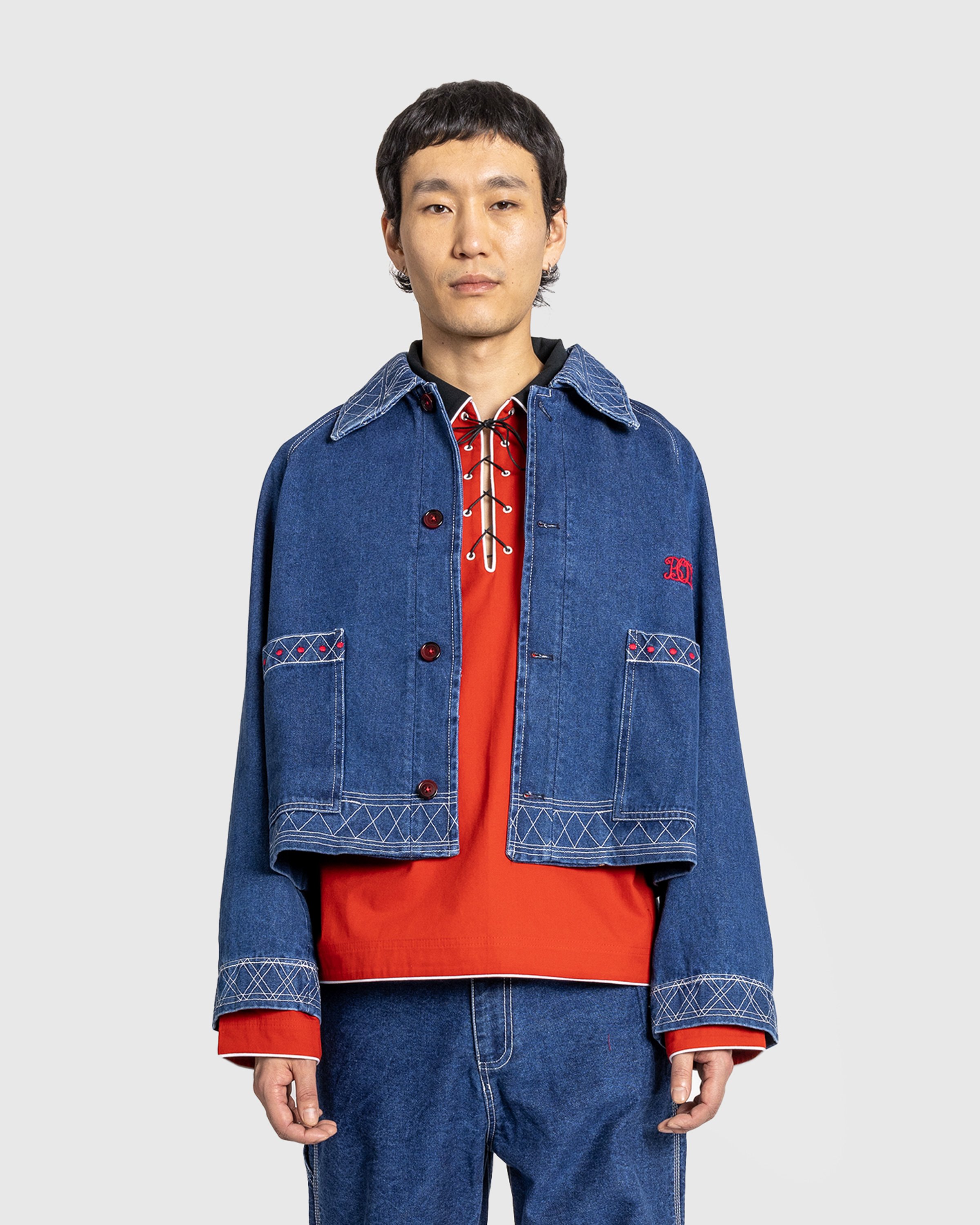 Bode - Embroidered Denim Jacket Indigo - Clothing - Blue - Image 2