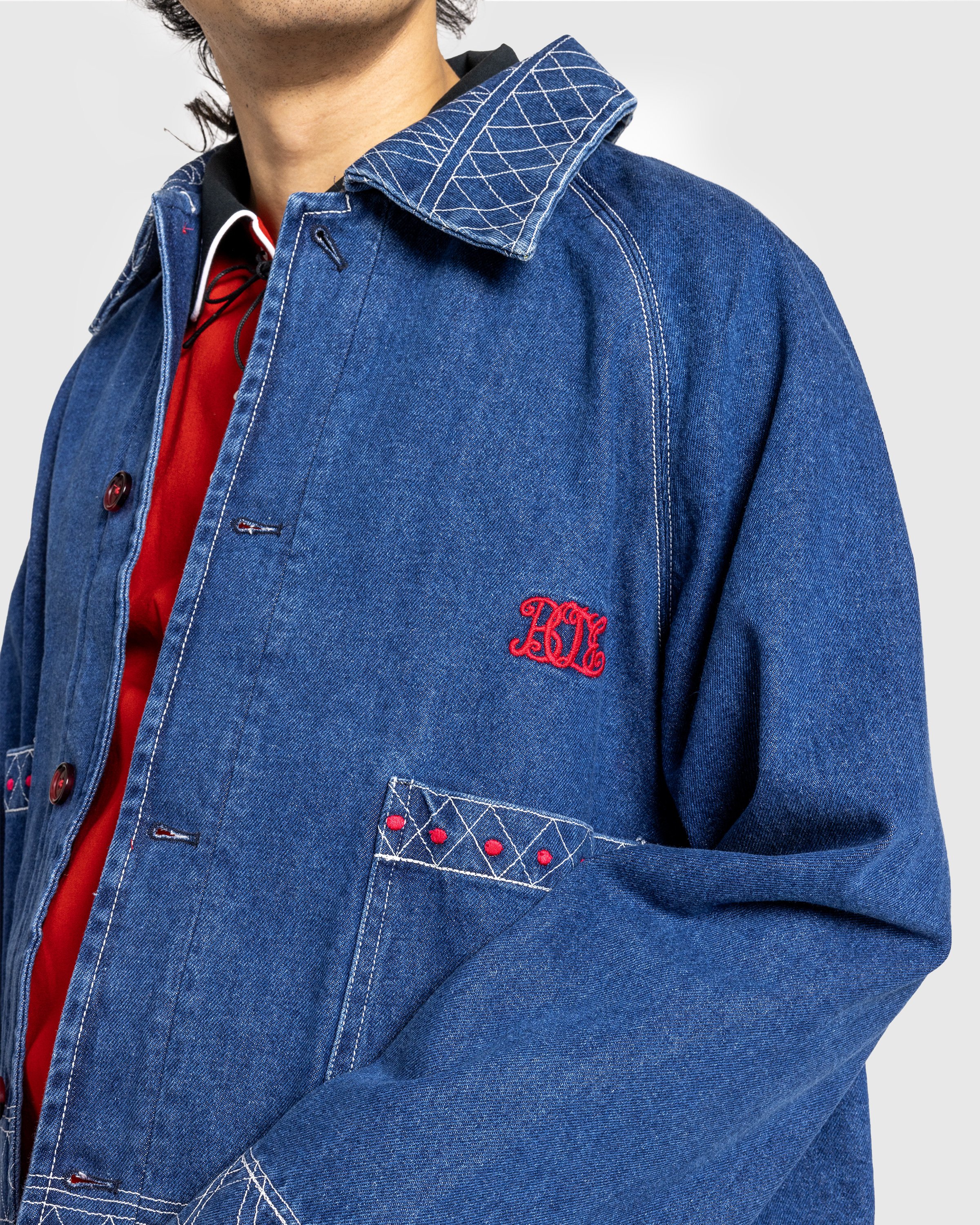 Bode - Embroidered Denim Jacket Indigo - Clothing - Blue - Image 5