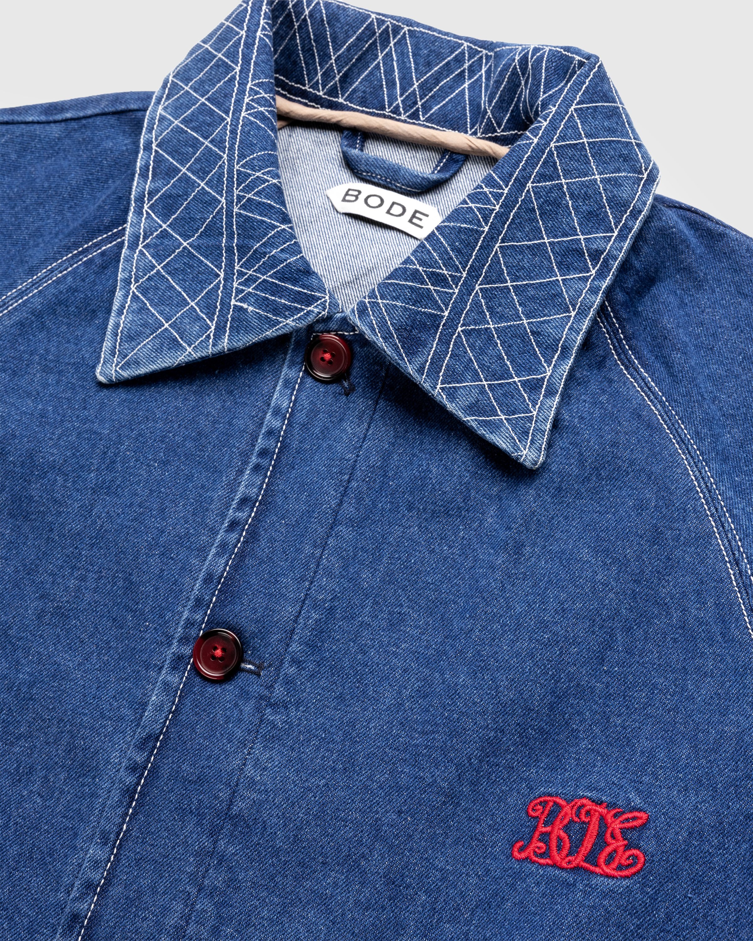 Bode - Embroidered Denim Jacket Indigo - Clothing - Blue - Image 6