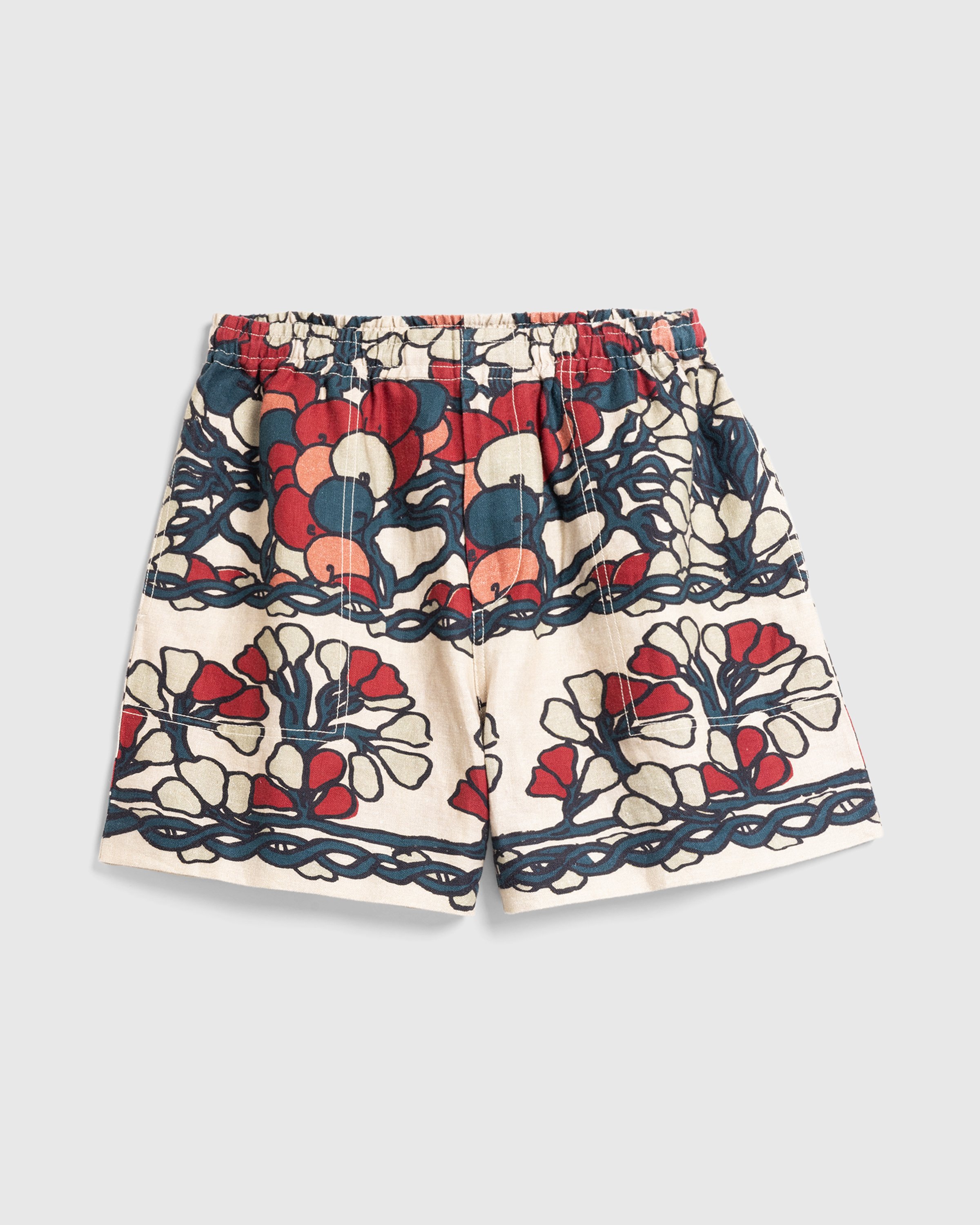 Bode - Garden Lattice Shorts Ecru Multi - Clothing - Beige - Image 1