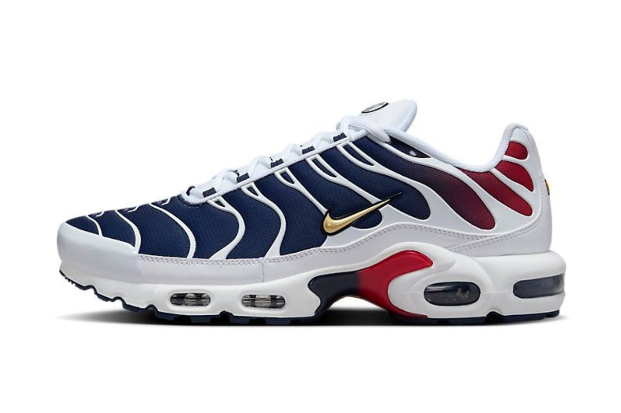 PSG x Nike Air Max Tn 2024 sneaker collaboration.