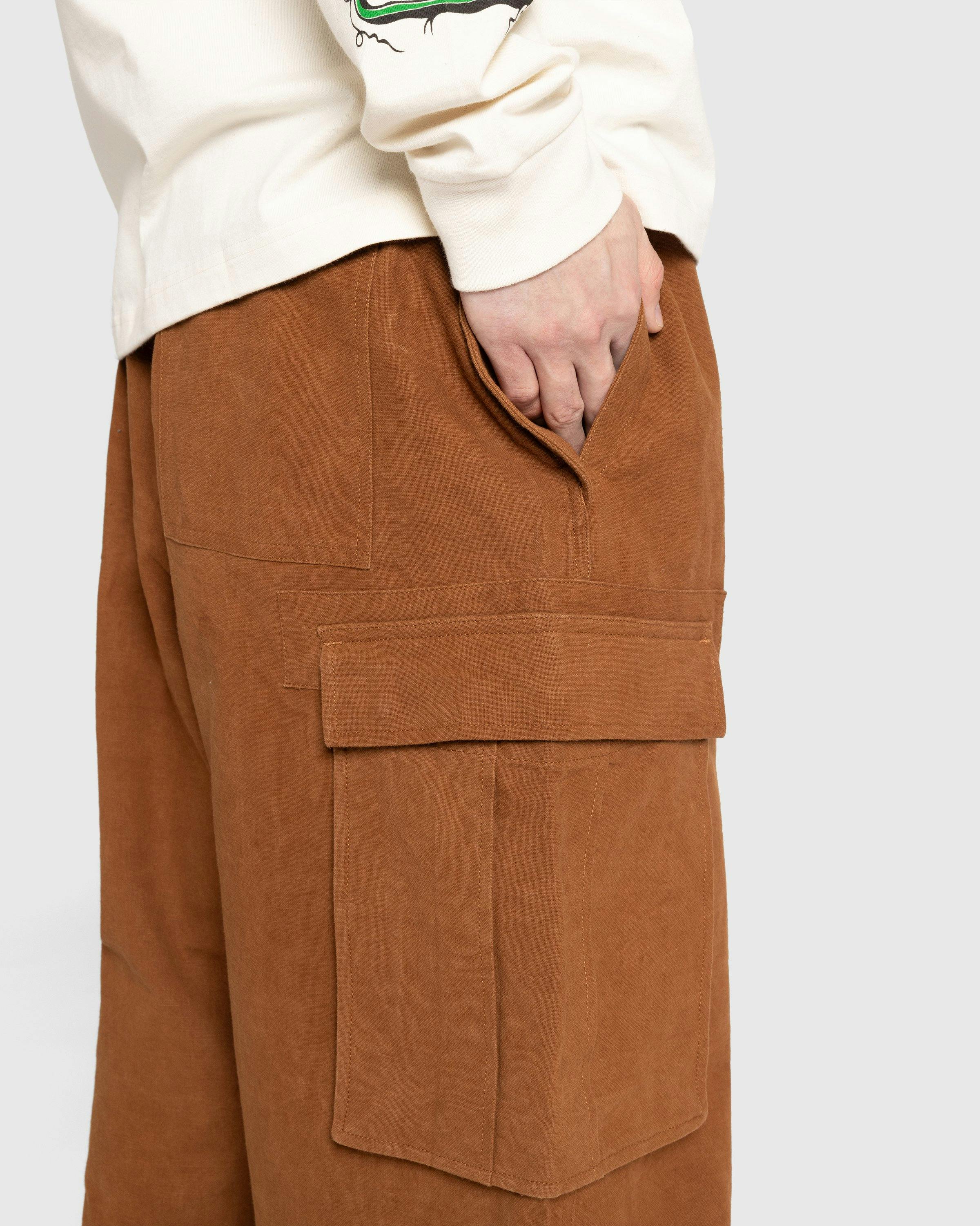 Story mfg. - Peace Pants Bark Brown Slub - Clothing - Brown - Image 5