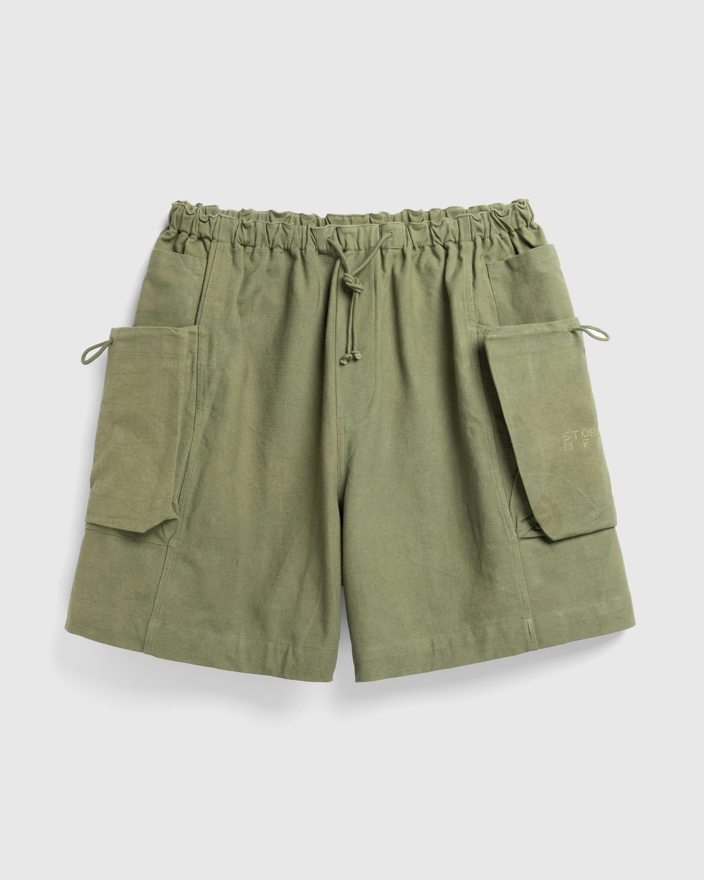 Story mfg. - Salt Shorts Olive Slub - Clothing - Green - Image 1