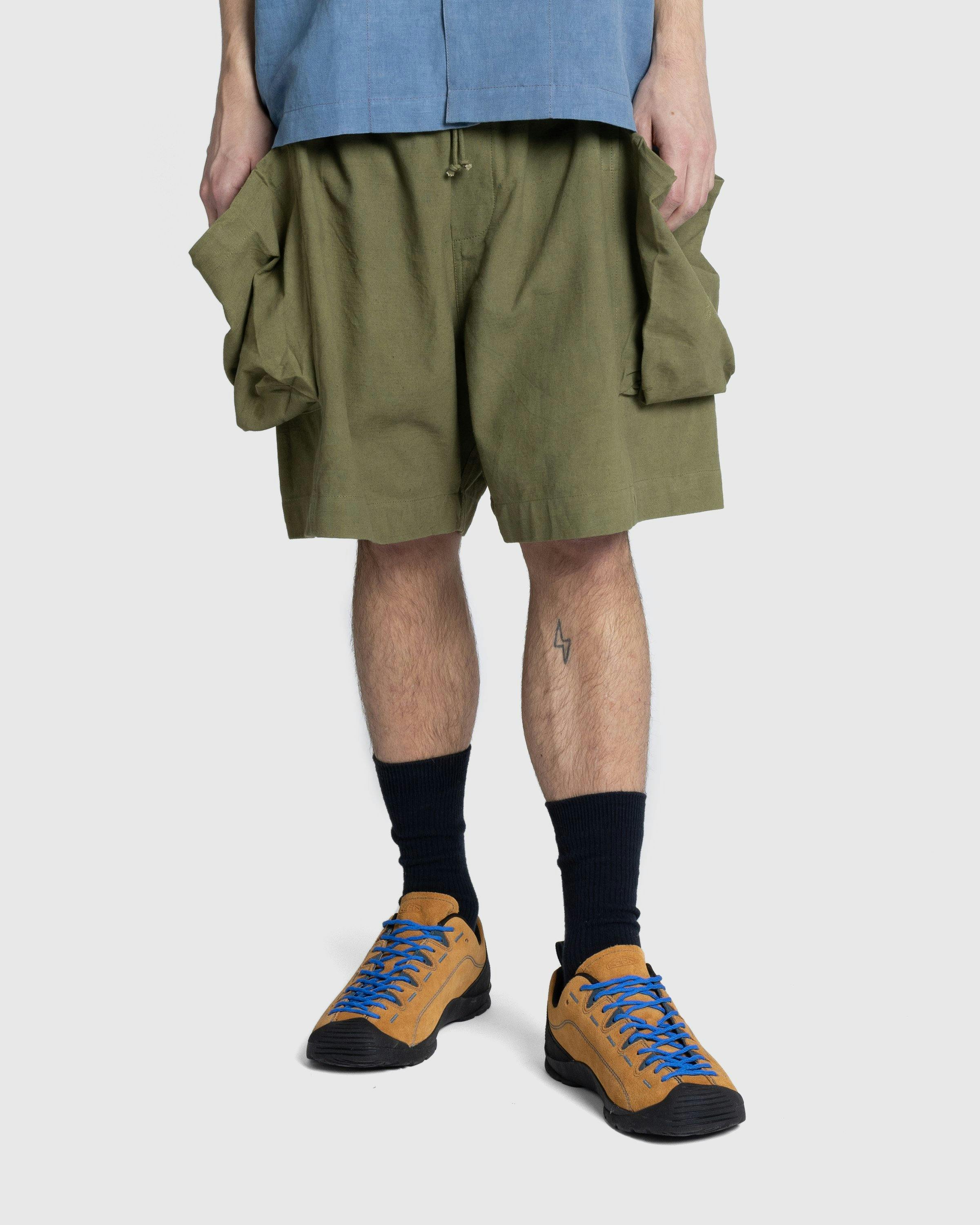 Story mfg. - Salt Shorts Olive Slub - Clothing - Green - Image 2