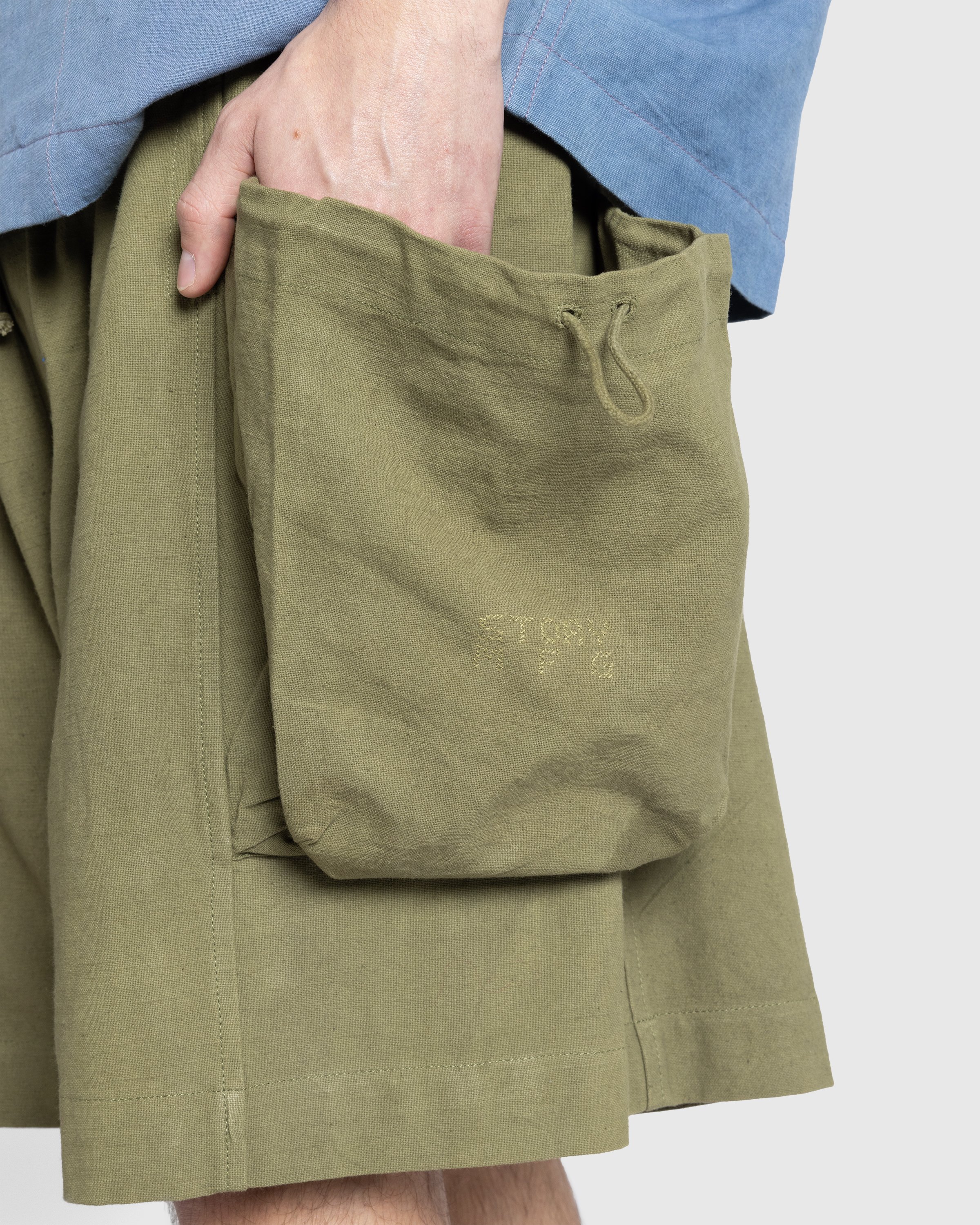 Story mfg. - Salt Shorts Olive Slub - Clothing - Green - Image 5