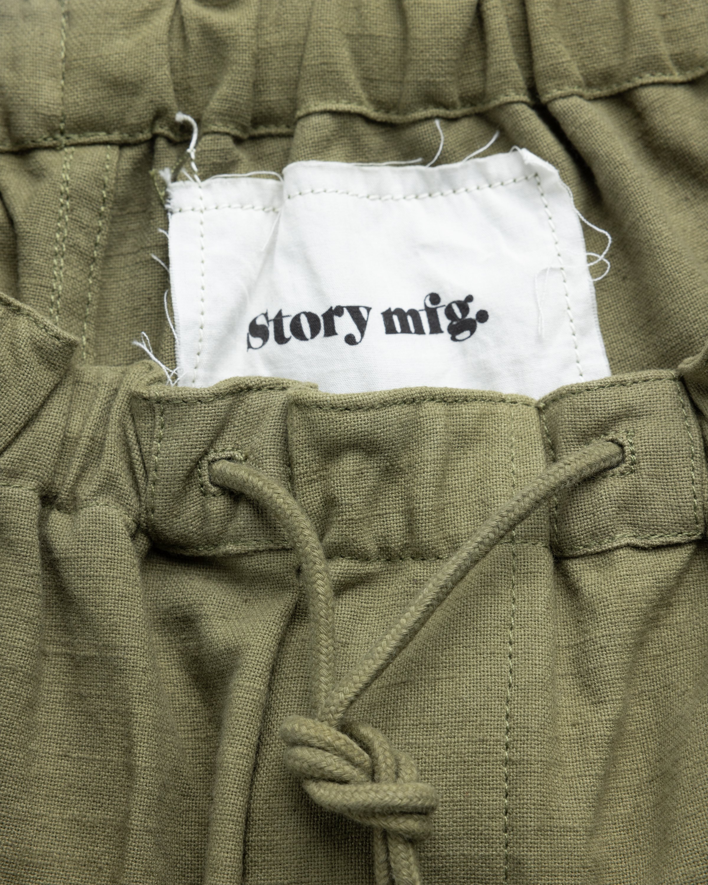 Story mfg. - Salt Shorts Olive Slub - Clothing - Green - Image 6