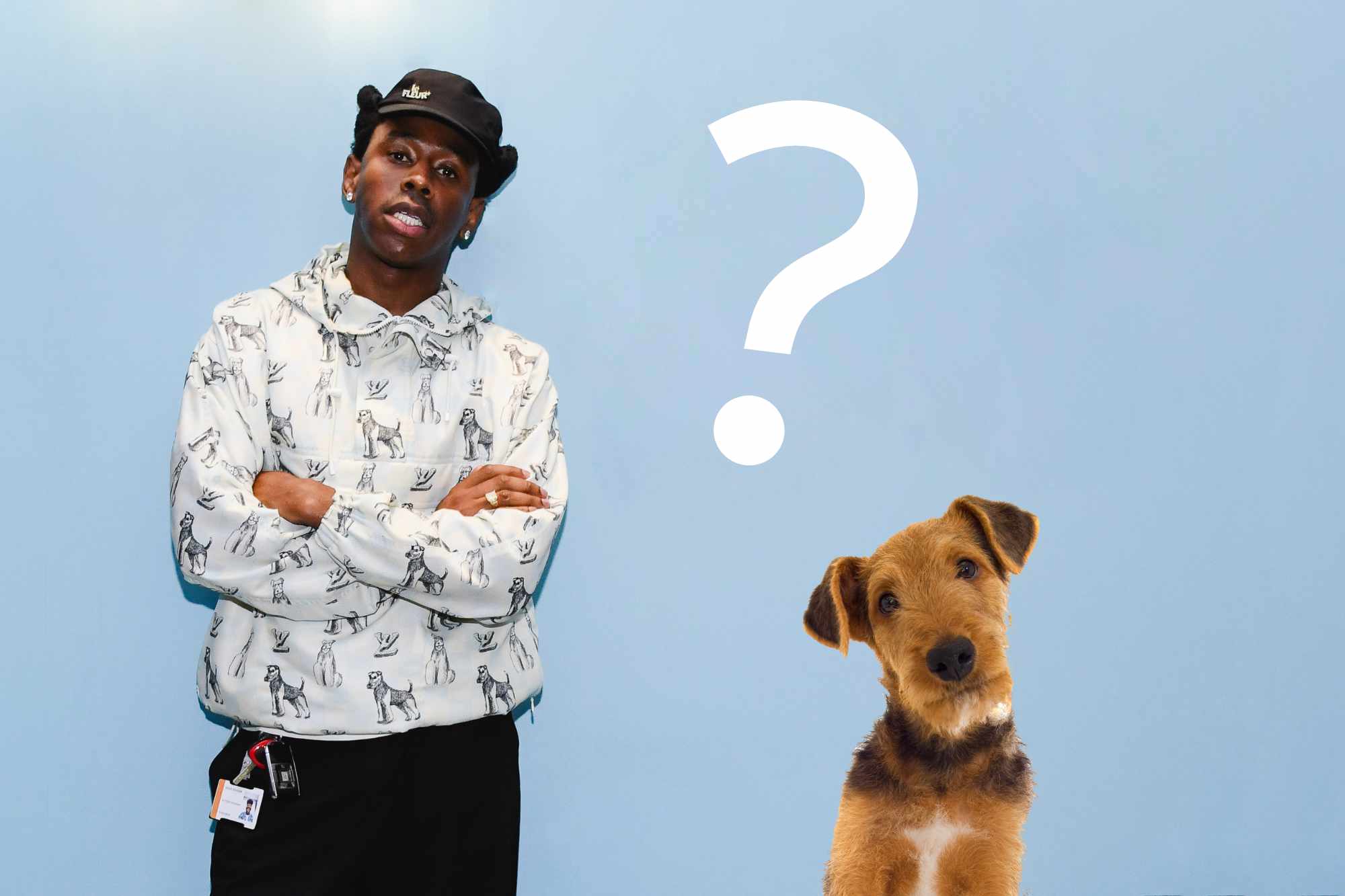 Tyler, the Creator & an Airedale Terrier dog
