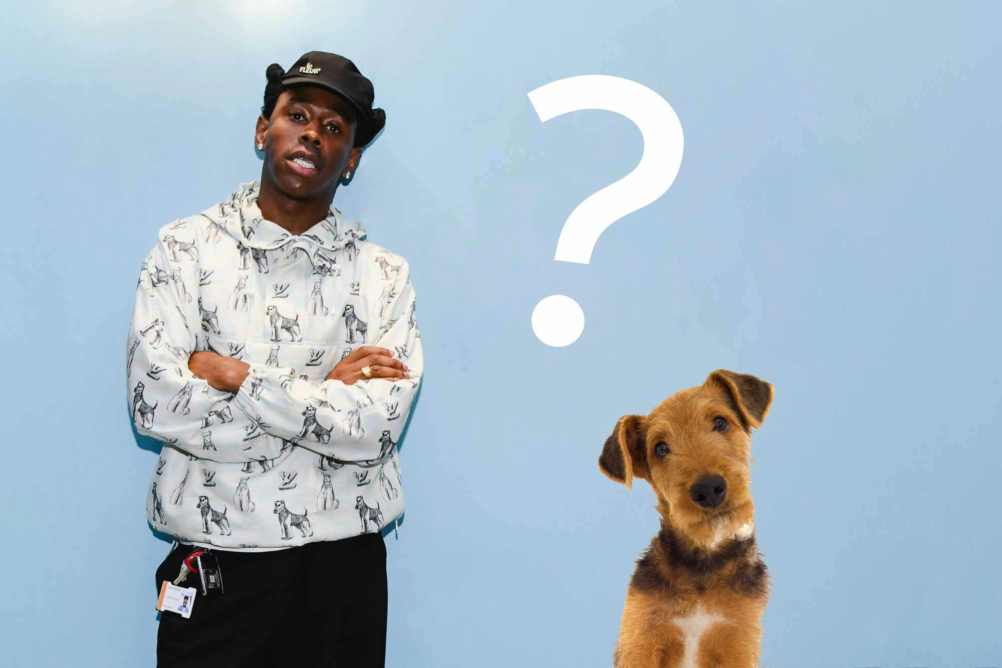 Tyler, the Creator & an Airedale Terrier dog