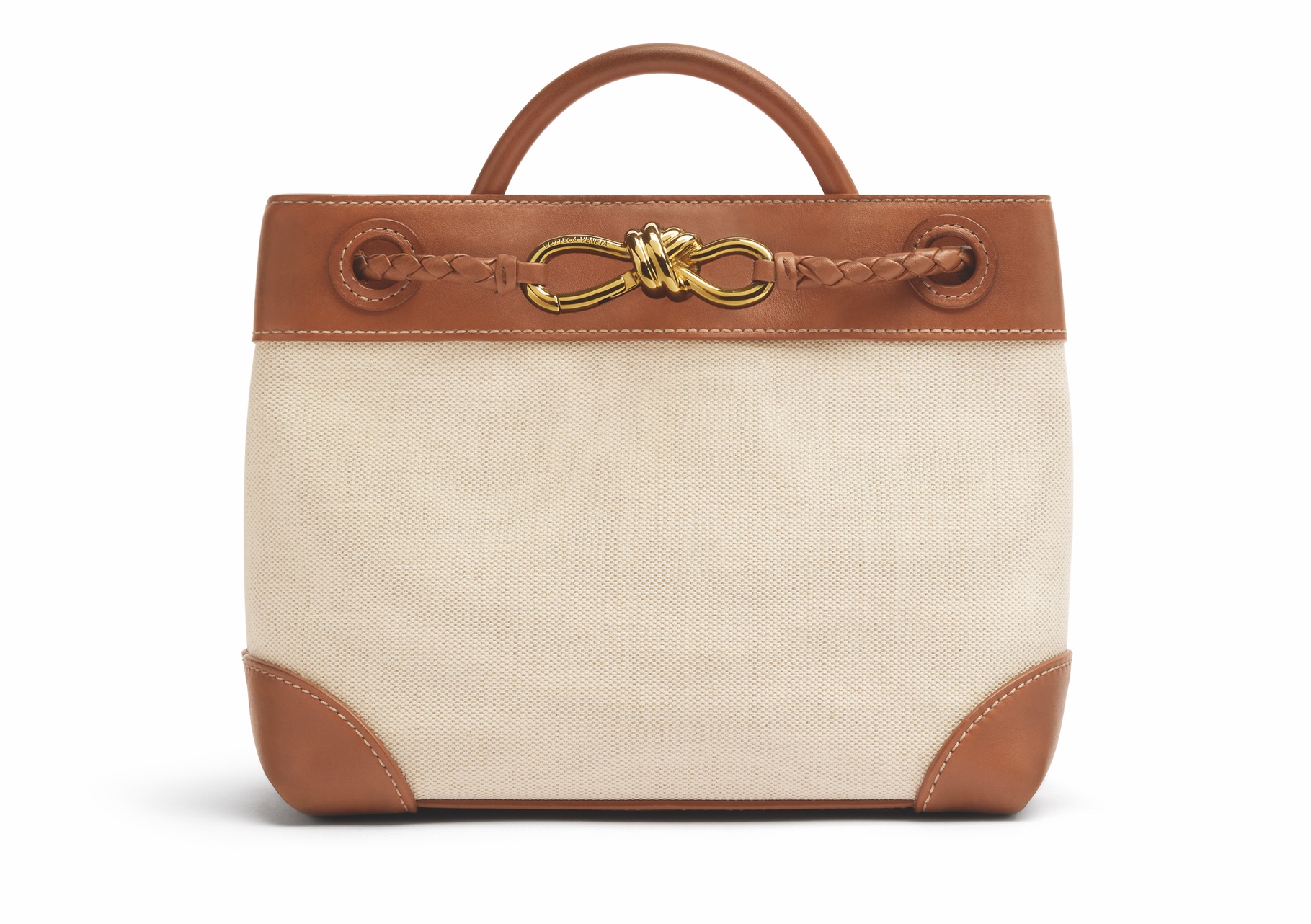 Bottega Veneta's Andiamo canvas backpack bag for summer 2024