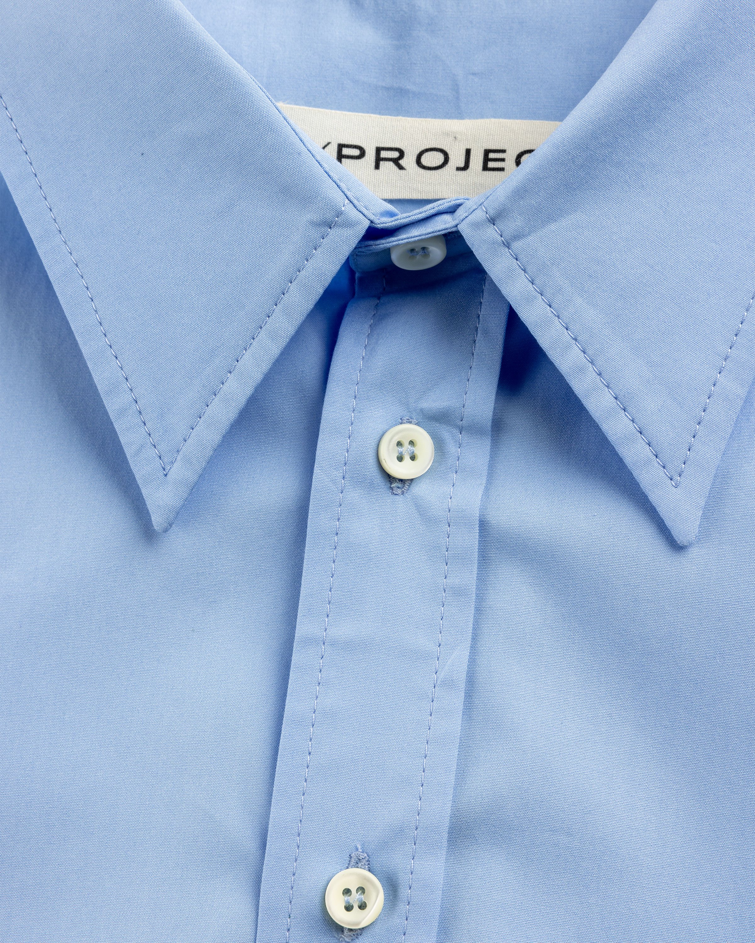 Y/Project - Evergreen Pinched Logo Shirt Light Blue - Clothing - Blue - Image 7