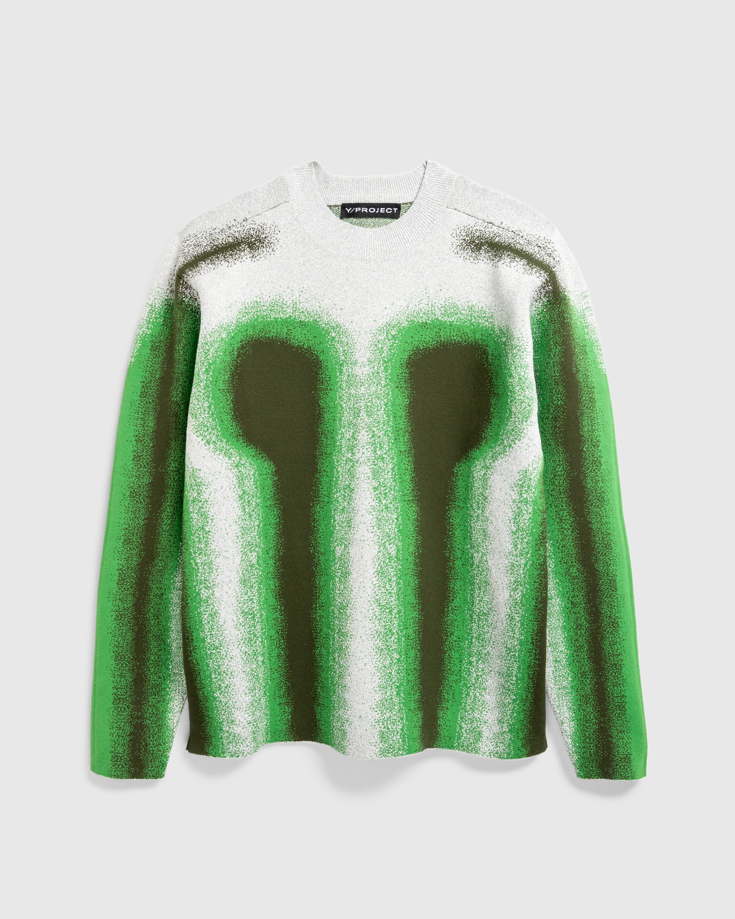 Y/Project - Gradient Knit Crew Neck Sweater Green - Clothing - Green - Image 1