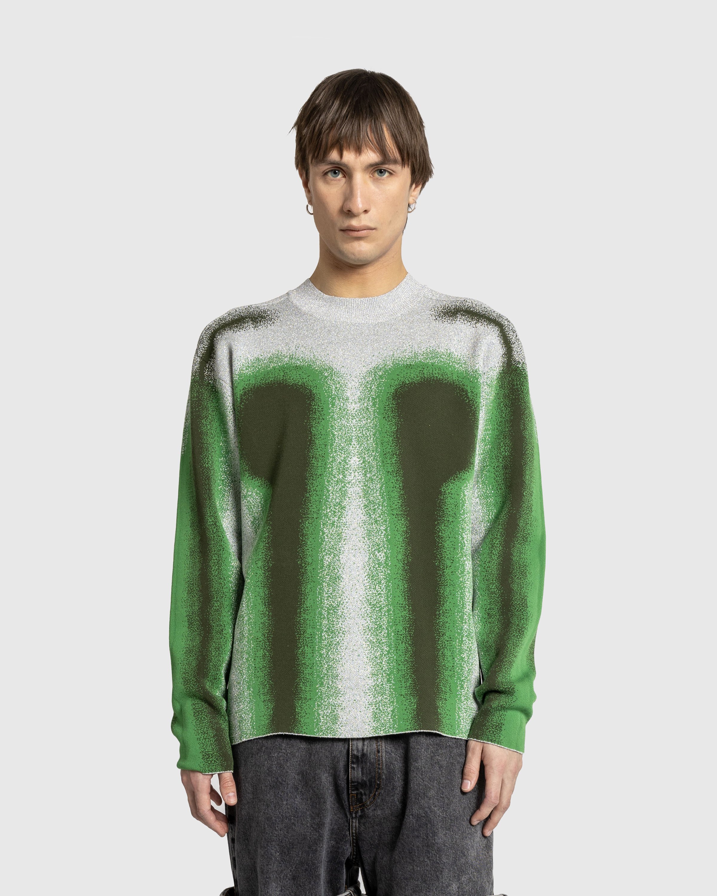 Y/Project - Gradient Knit Crew Neck Sweater Green - Clothing - Green - Image 2