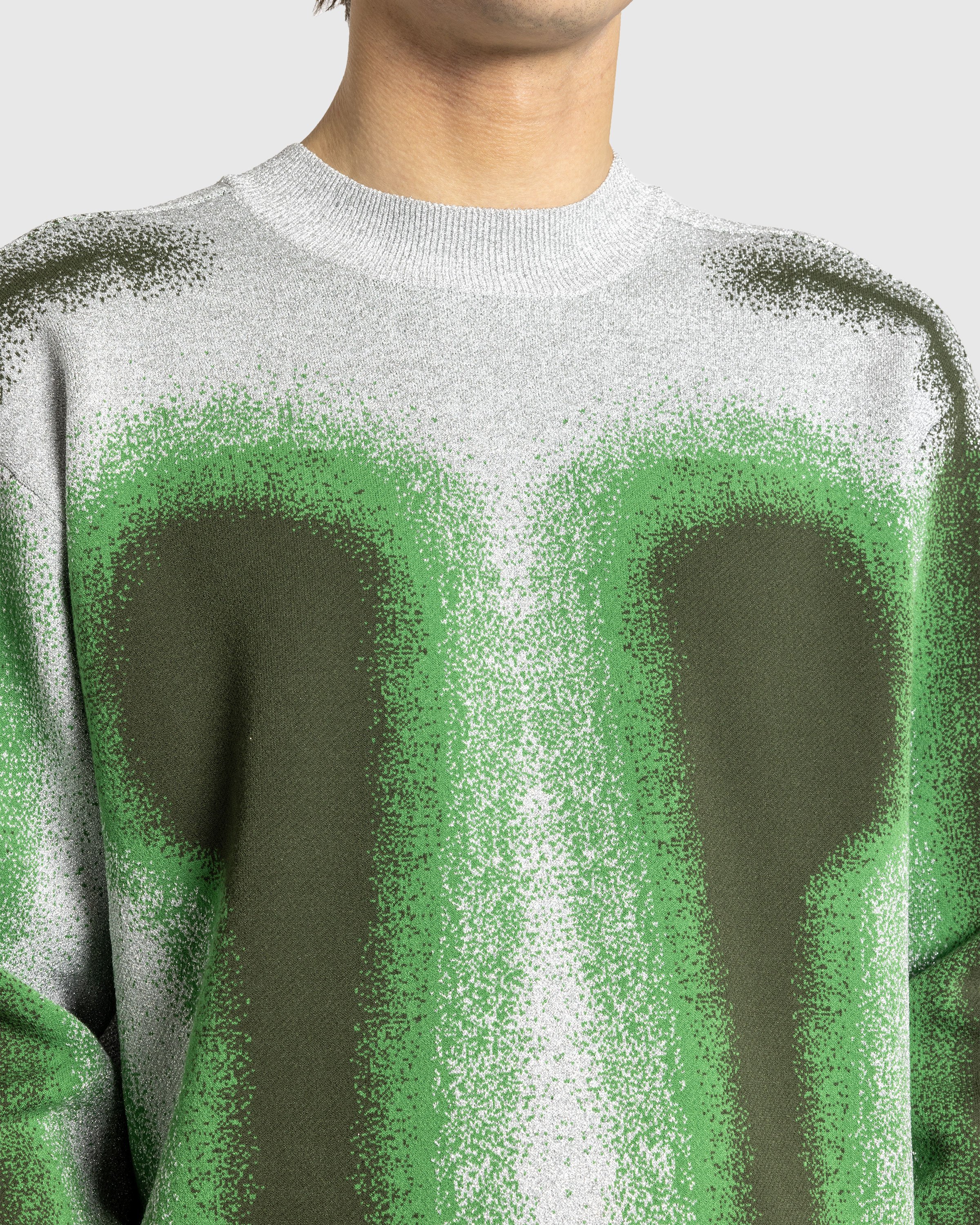 Y/Project - Gradient Knit Crew Neck Sweater Green - Clothing - Green - Image 5