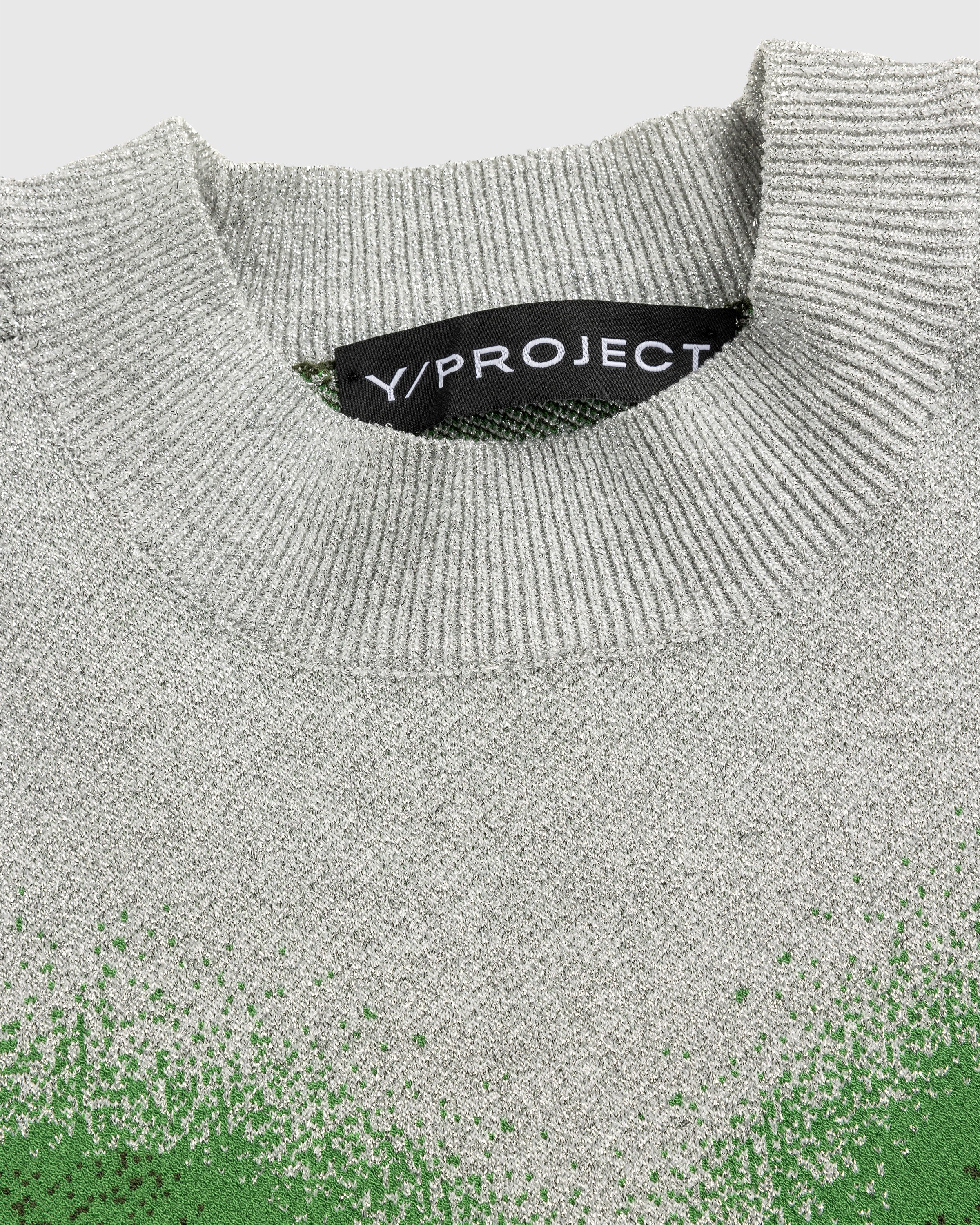 Y/Project - Gradient Knit Crew Neck Sweater Green - Clothing - Green - Image 7