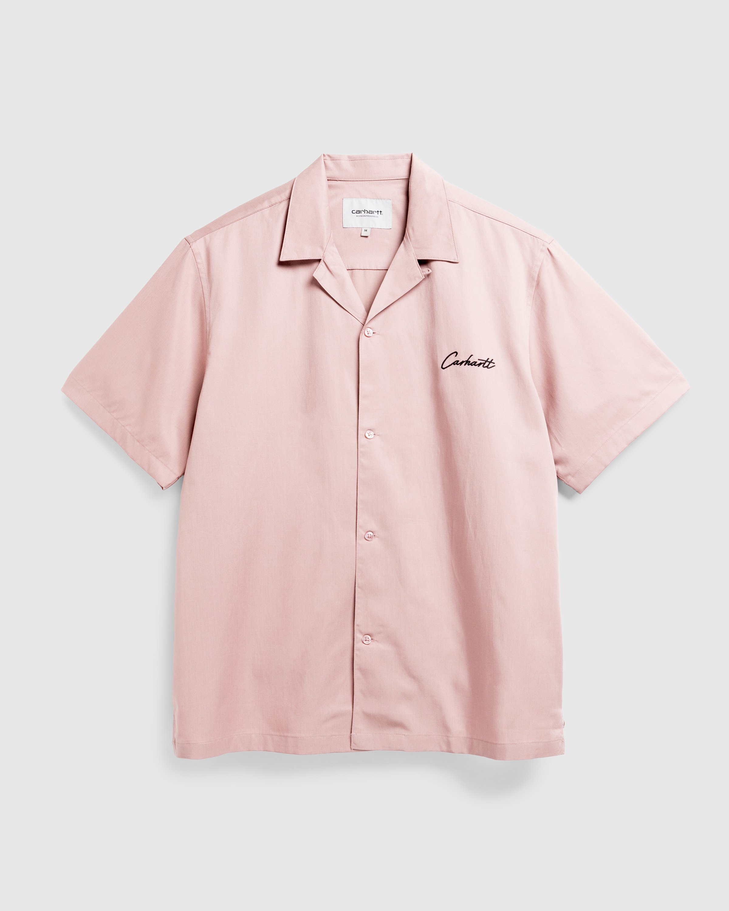 Carhartt WIP - S/S Delray Shirt Glassy Pink / Black - Clothing - Pink - Image 1