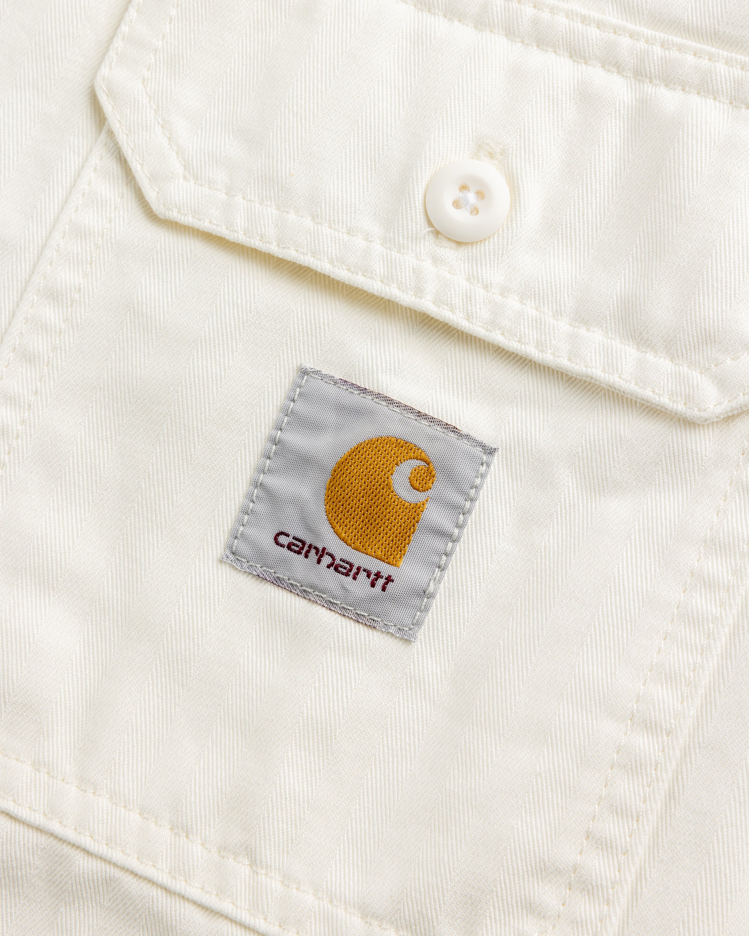 Carhartt WIP - Rainer Shirt Jac OffWhite /rinsed - Clothing - White - Image 6