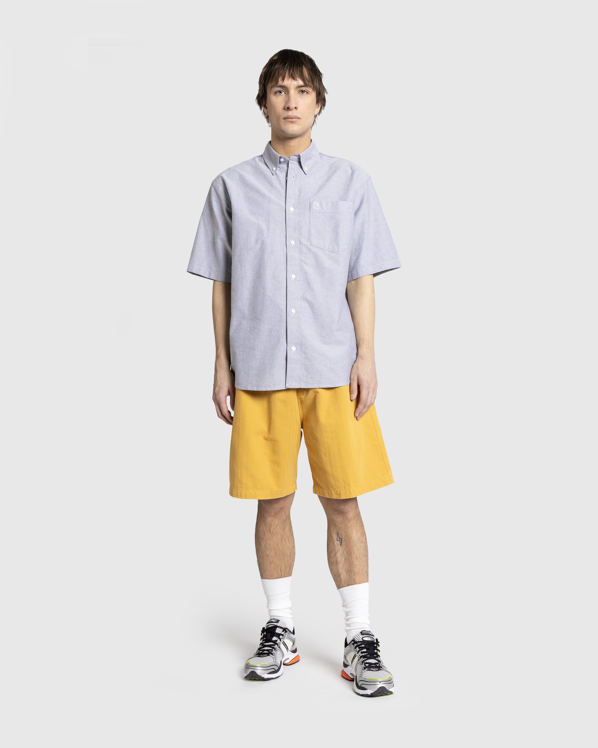 Carhartt WIP - S/S Braxton Shirt Charcoal / Wax - Clothing - Grey - Image 3