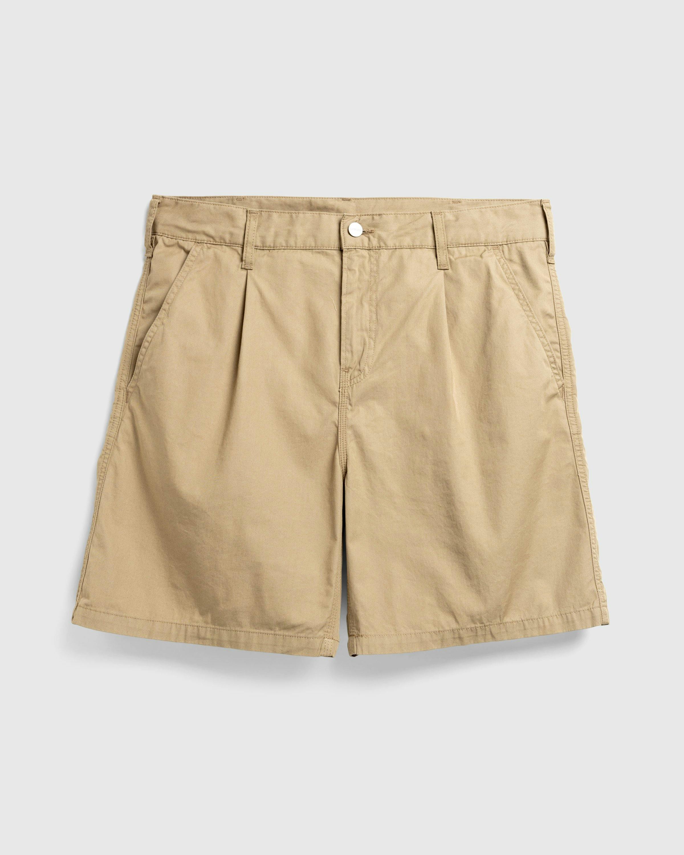 Carhartt WIP - Albert Short Leather /rinsed - Clothing - Brown - Image 1