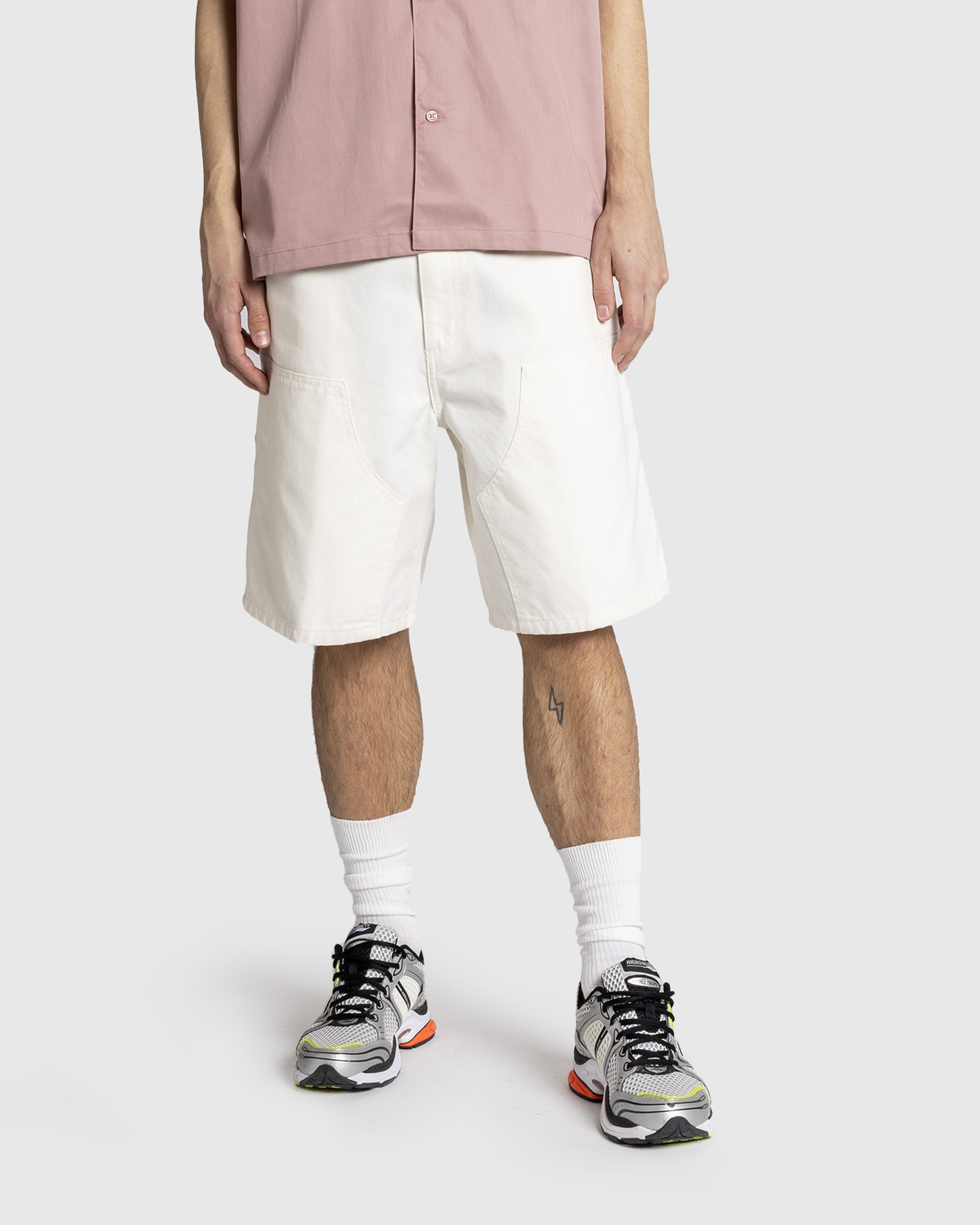 Carhartt WIP - Double Knee Short Wax /rinsed - Clothing - White - Image 2