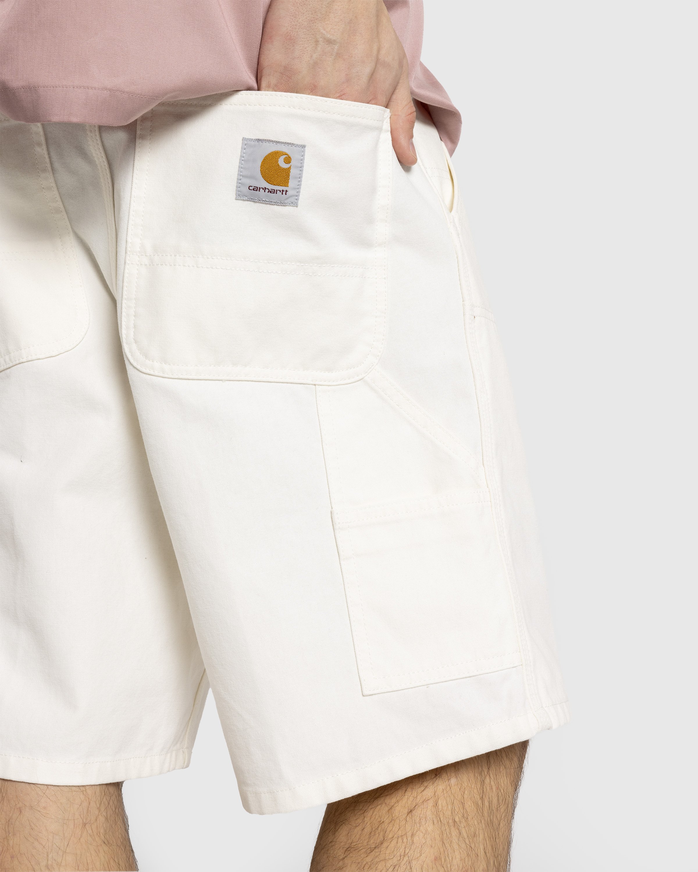 Carhartt WIP - Double Knee Short Wax /rinsed - Clothing - White - Image 5