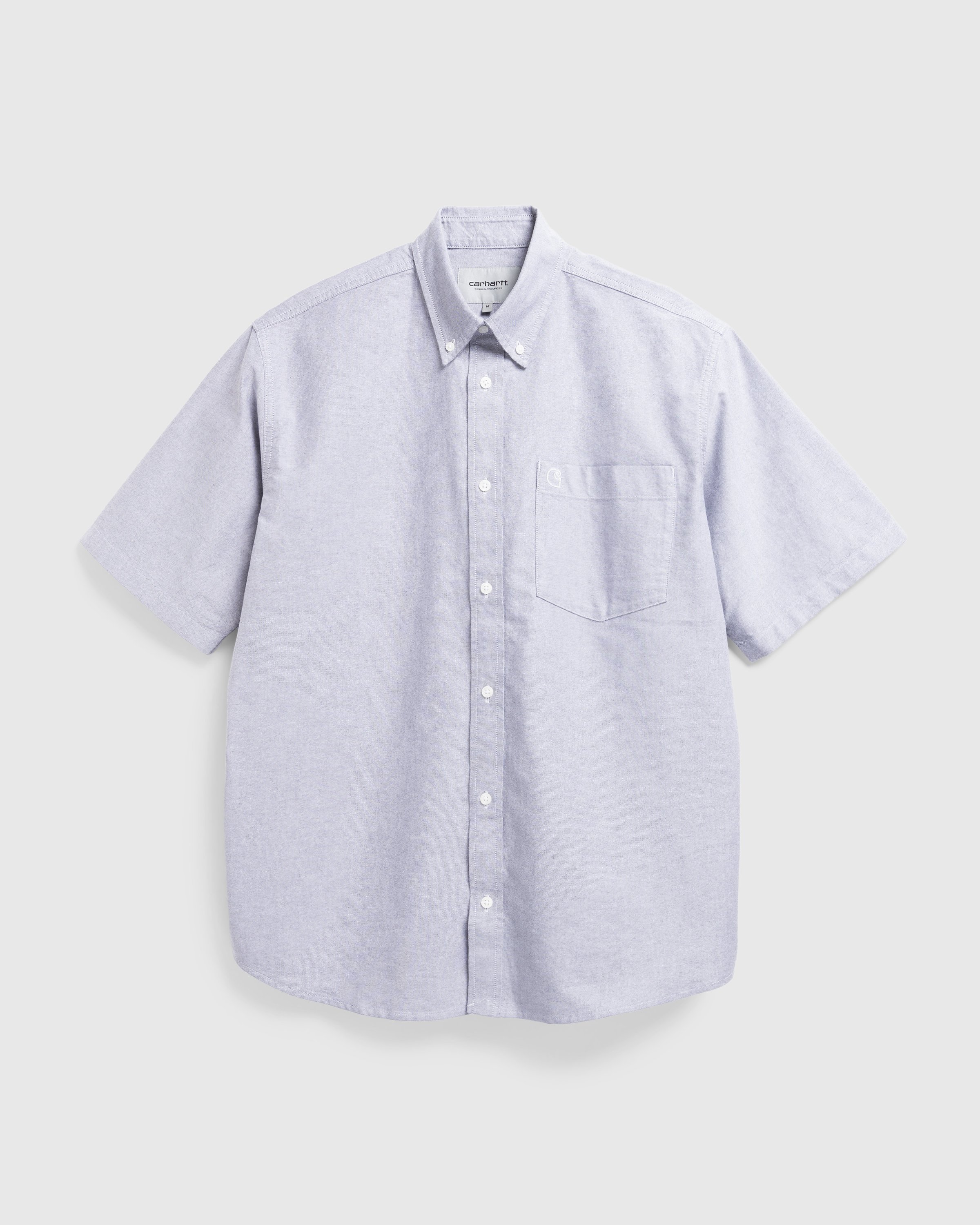 Carhartt WIP - S/S Braxton Shirt Charcoal / Wax - Clothing - Grey - Image 1