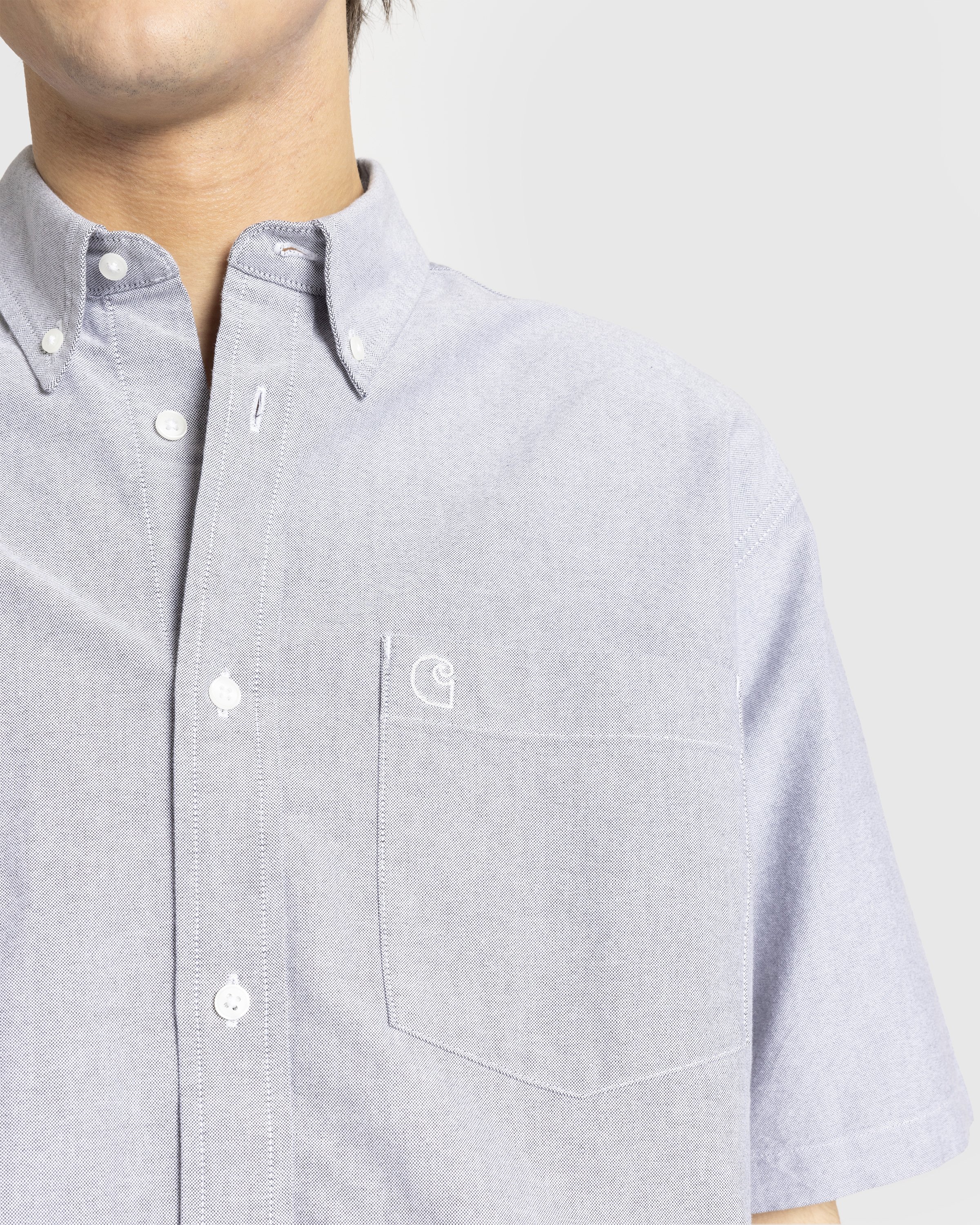 Carhartt WIP - S/S Braxton Shirt Charcoal / Wax - Clothing - Grey - Image 5