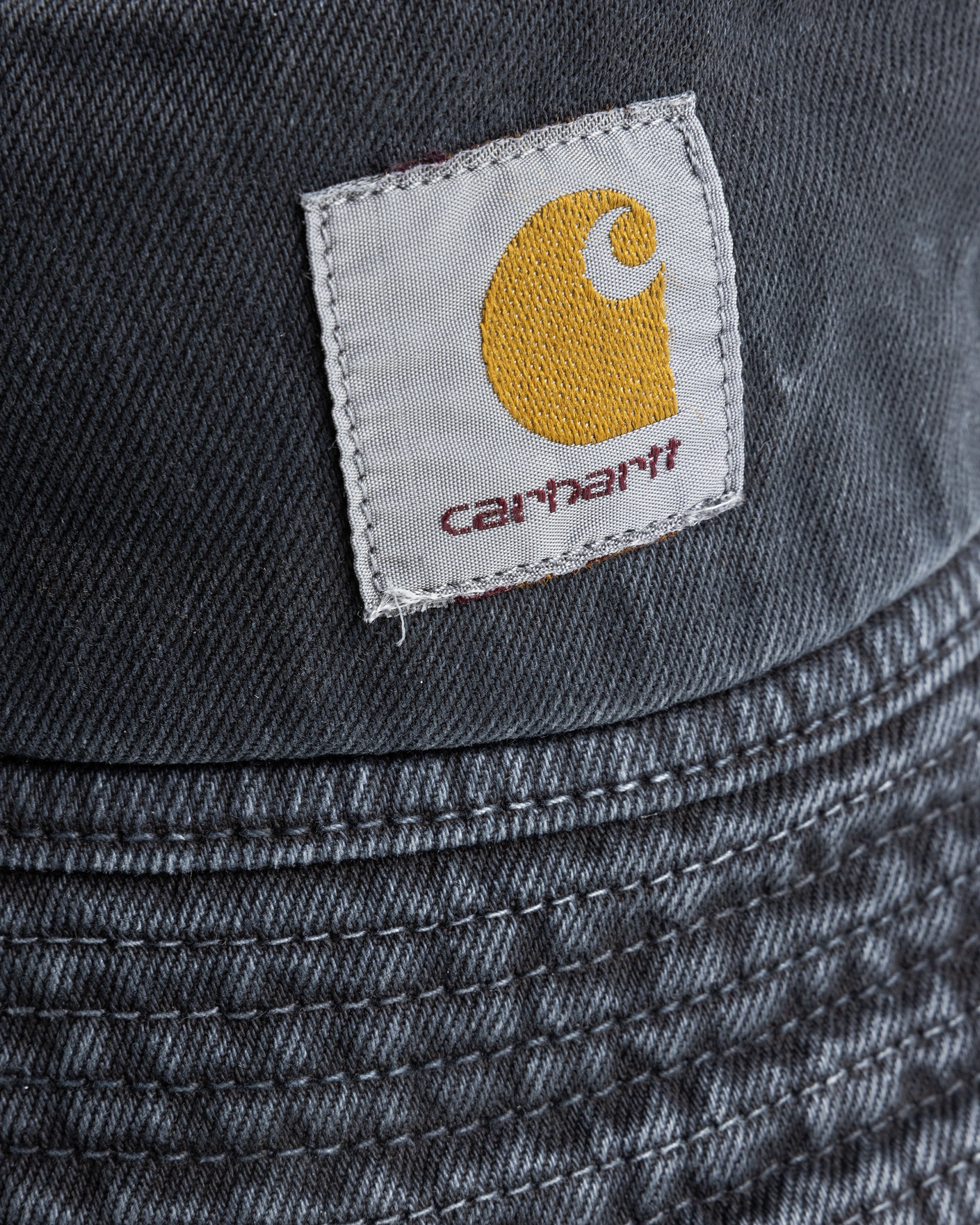 Carhartt WIP - Garrison Bucket Hat Black /stone dyed - Accessories - Black - Image 4