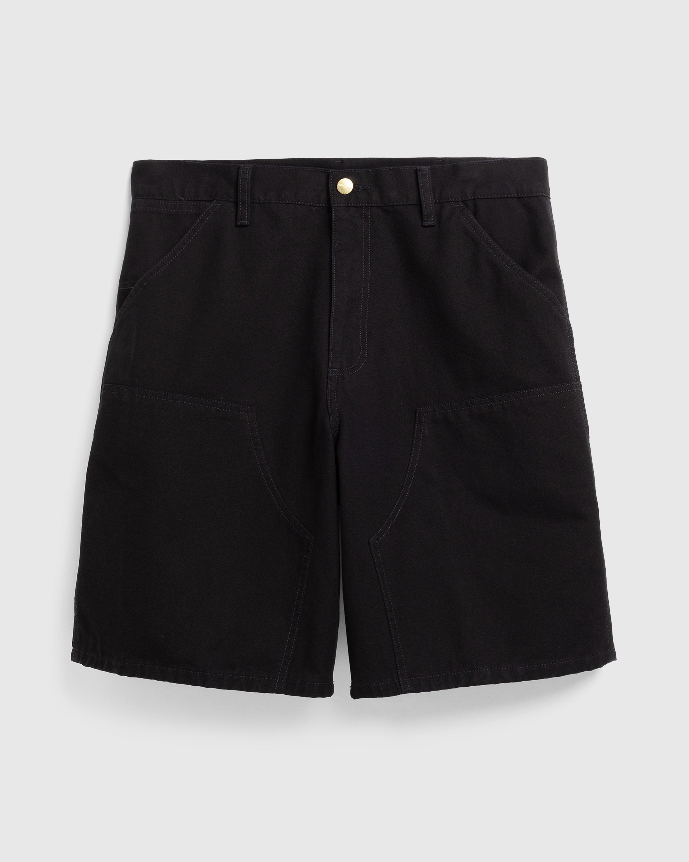 Carhartt WIP - Double Knee Short Black /rinsed - Clothing - Black - Image 1