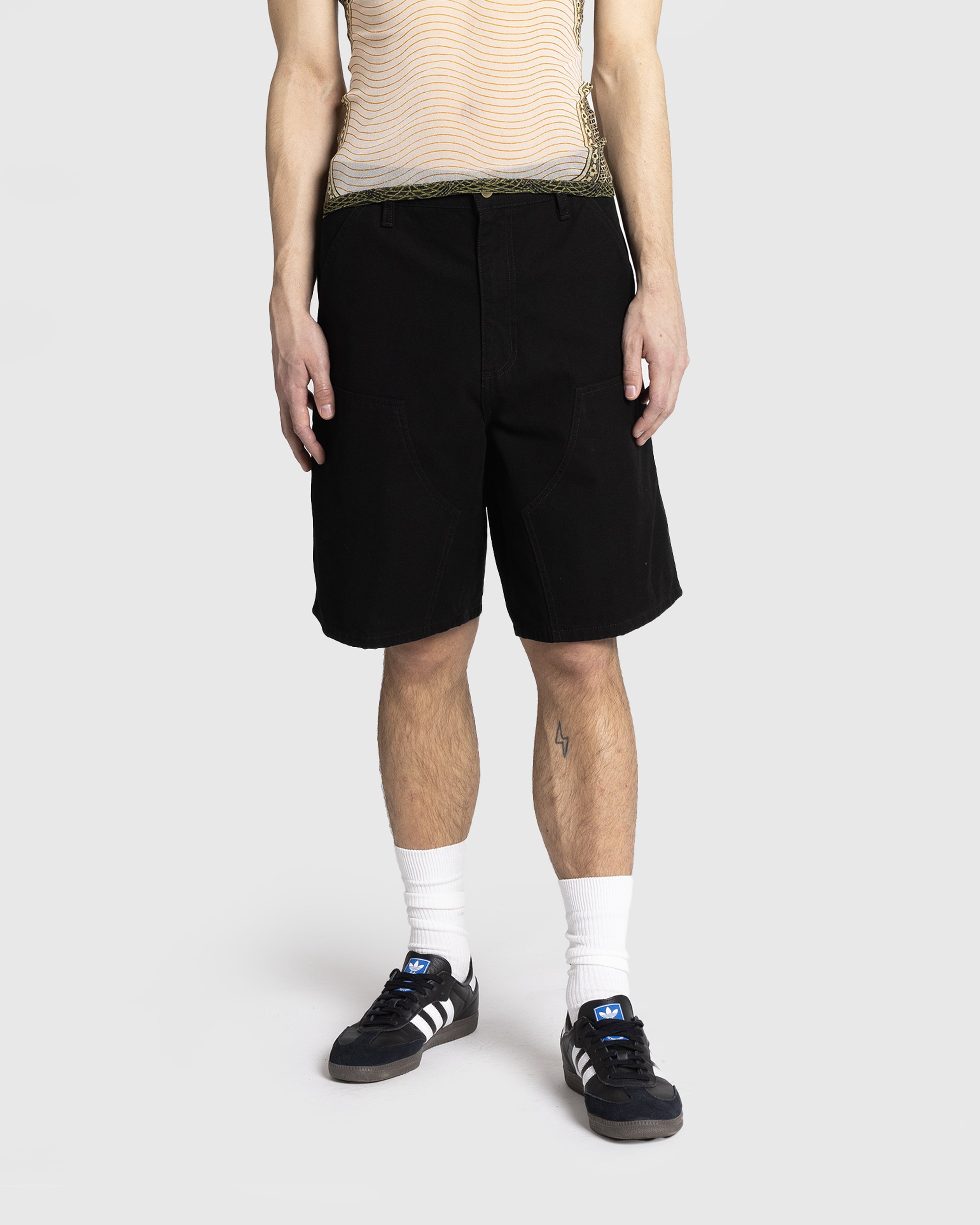 Carhartt WIP - Double Knee Short Black /rinsed - Clothing - Black - Image 2