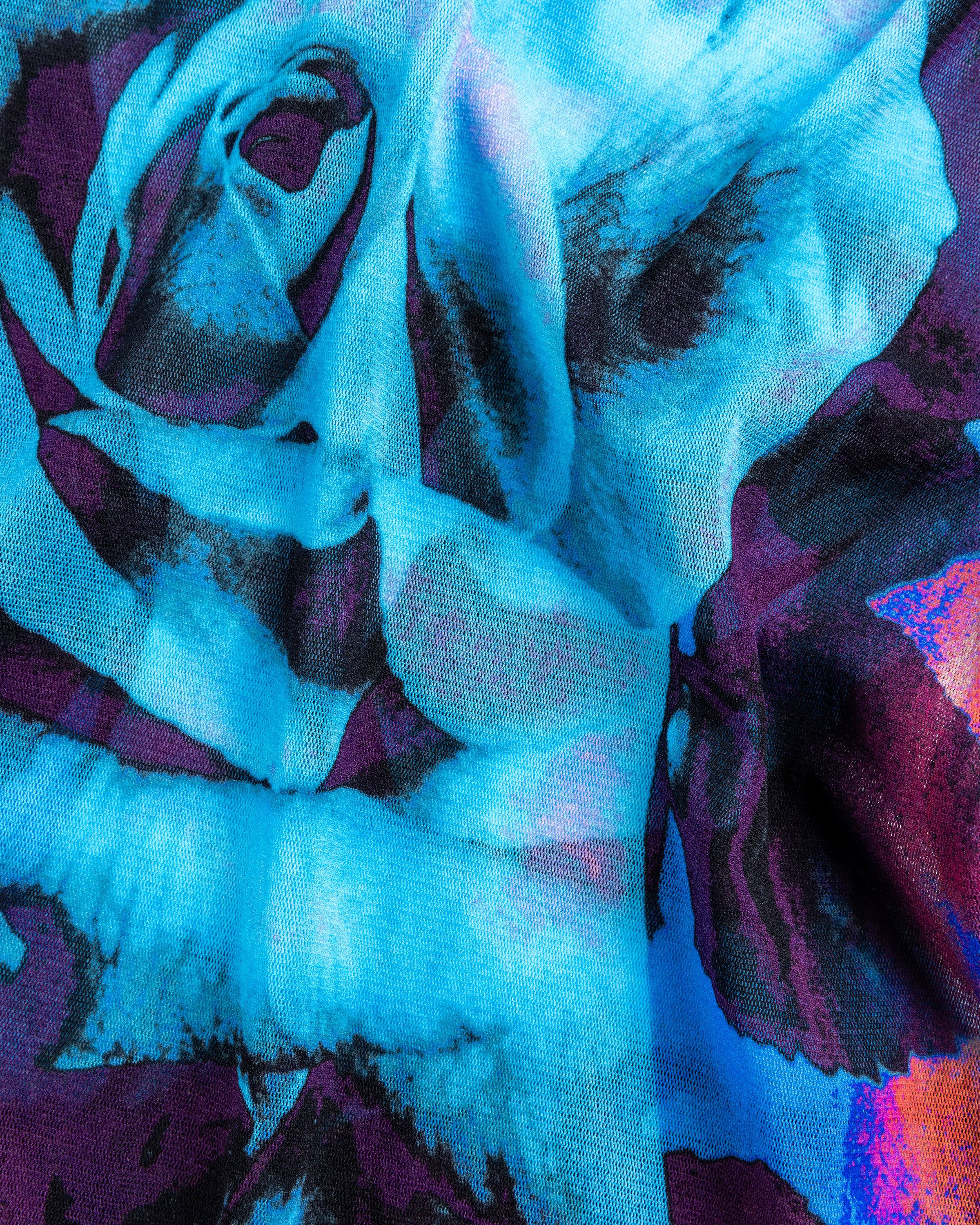 Jean Paul Gaultier - Mesh Long Sleeves Top Printed "Roses" Purple/Blue/Palepink - Clothing - Multi - Image 7