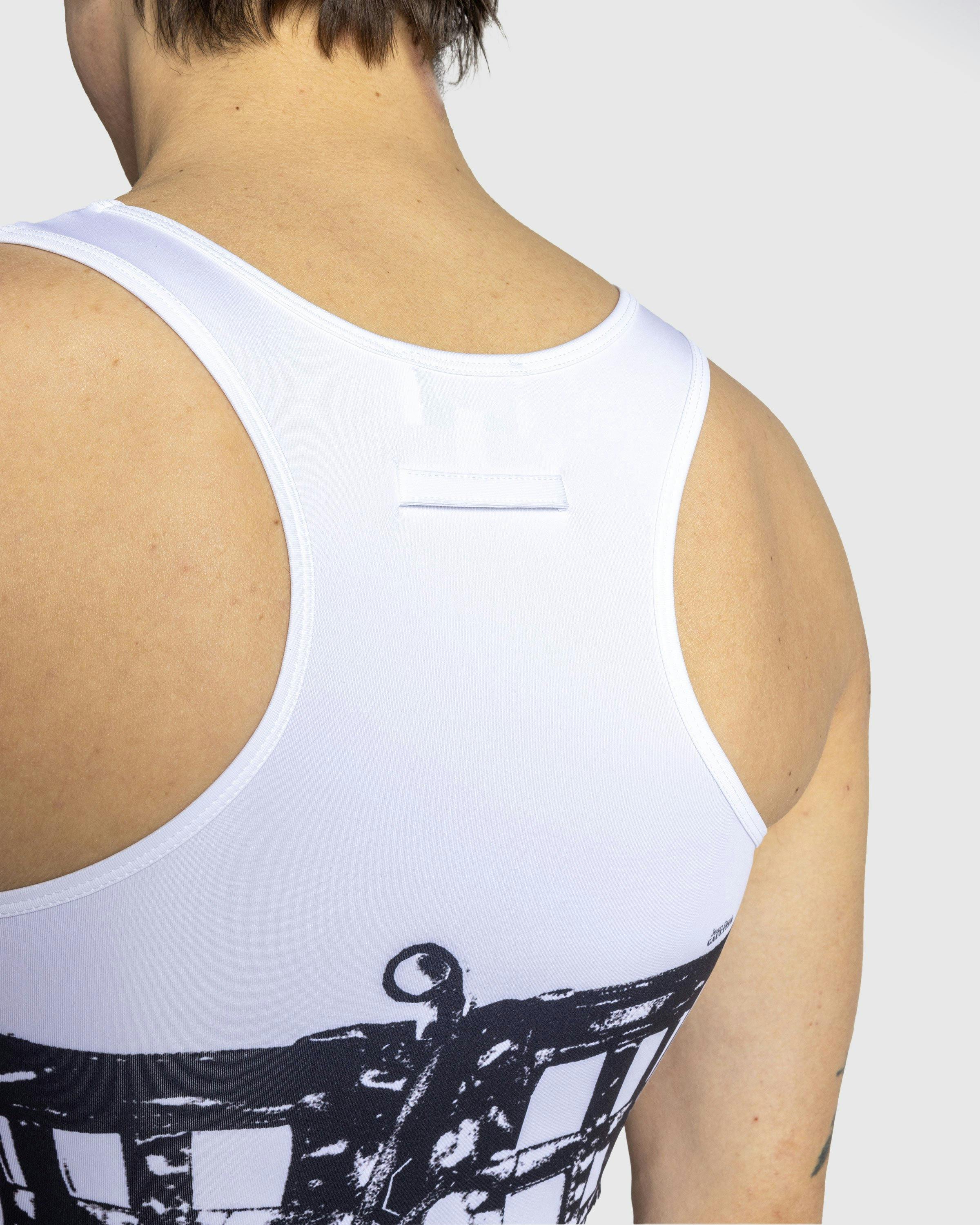 Jean Paul Gaultier - Jersey Top Printed "Cage Trompe L'Œil" White/Black - Clothing - White - Image 5