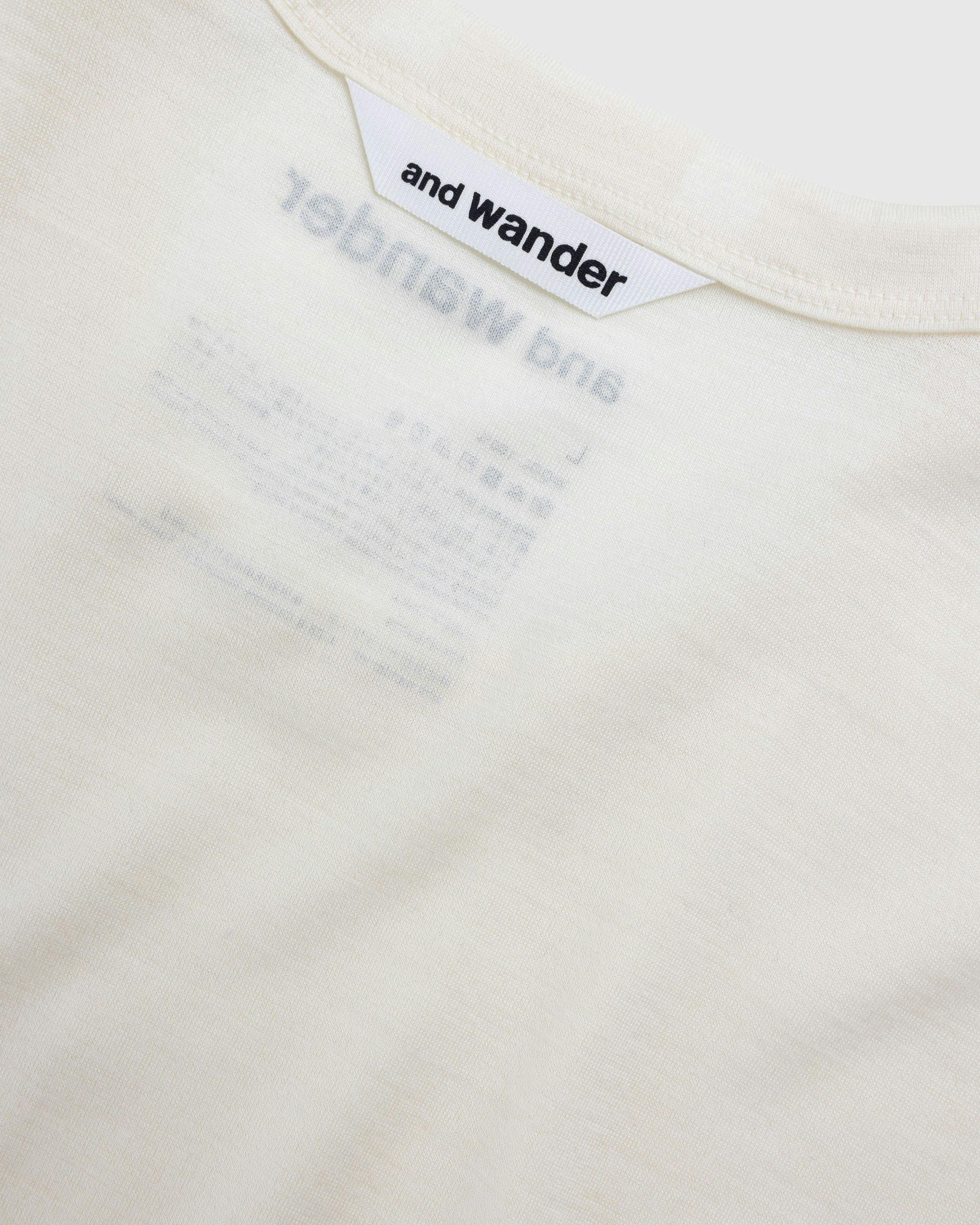 And Wander - 4 8 p l a i n b a s e S S T - Clothing - White - Image 6