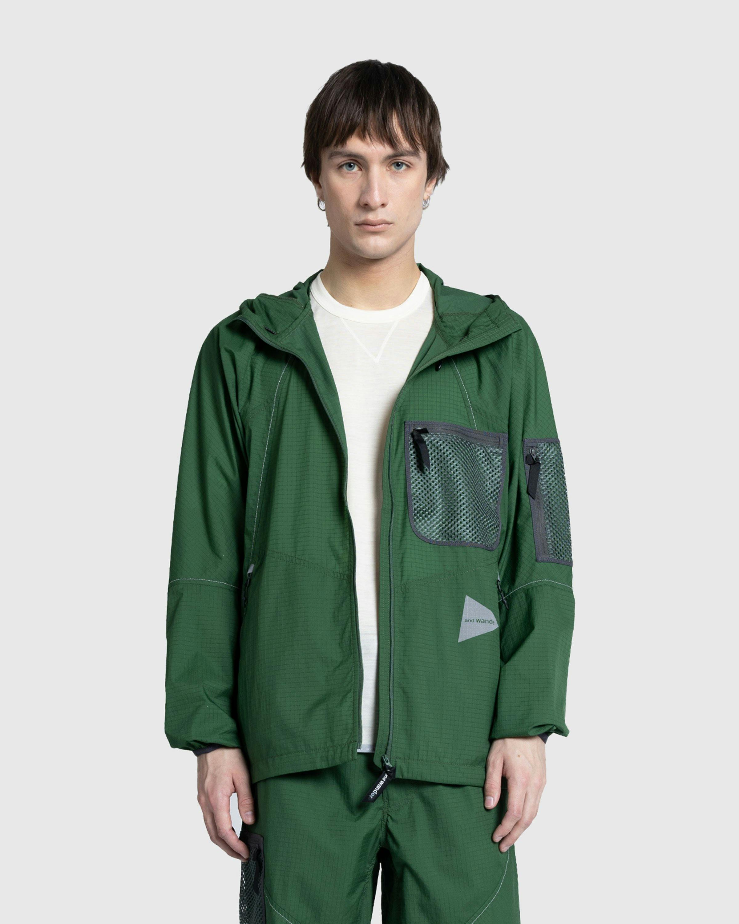 And Wander - 1 5 b r e a t h r i p h o o d i e - Clothing - Green - Image 2