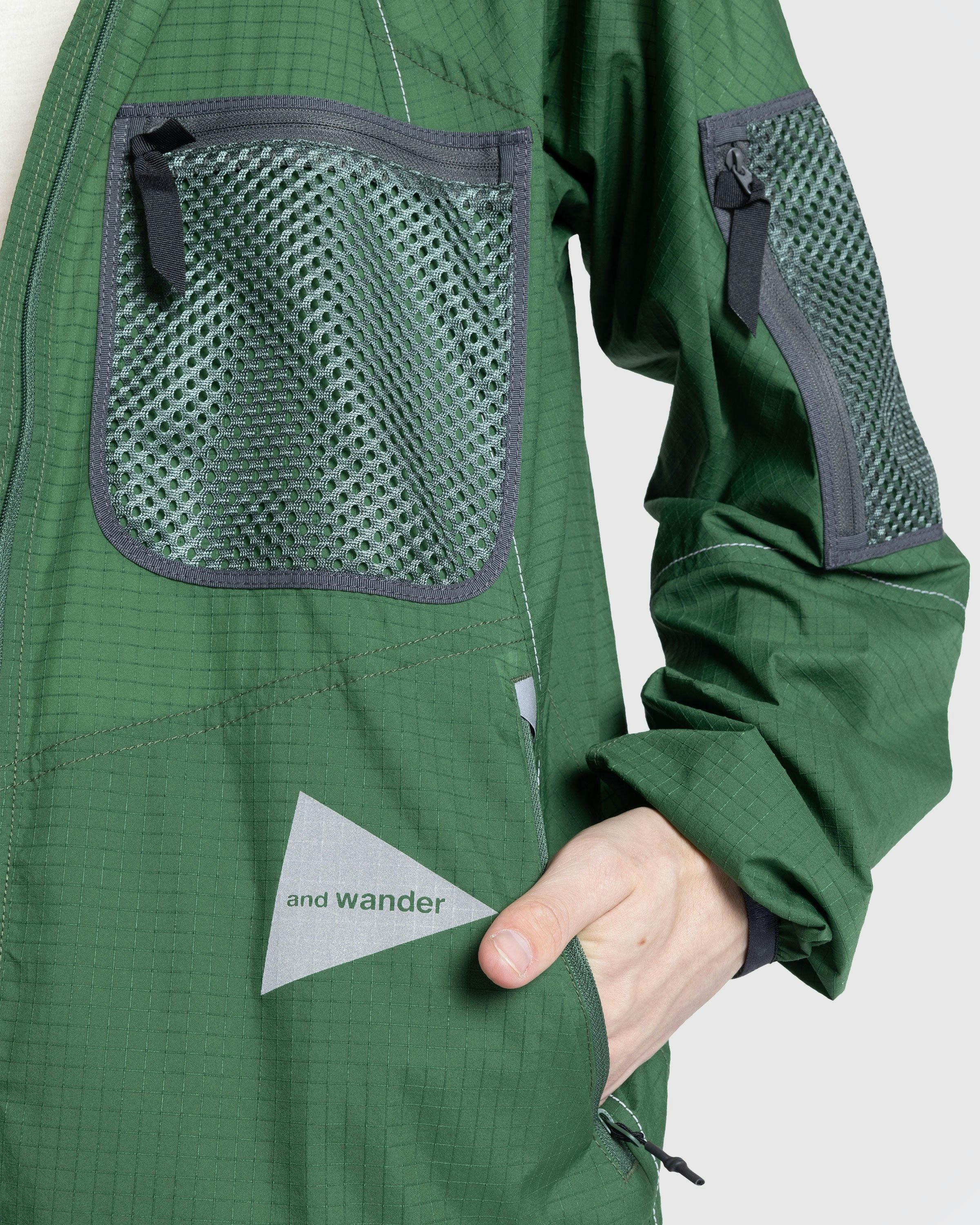 And Wander - 1 5 b r e a t h r i p h o o d i e - Clothing - Green - Image 5