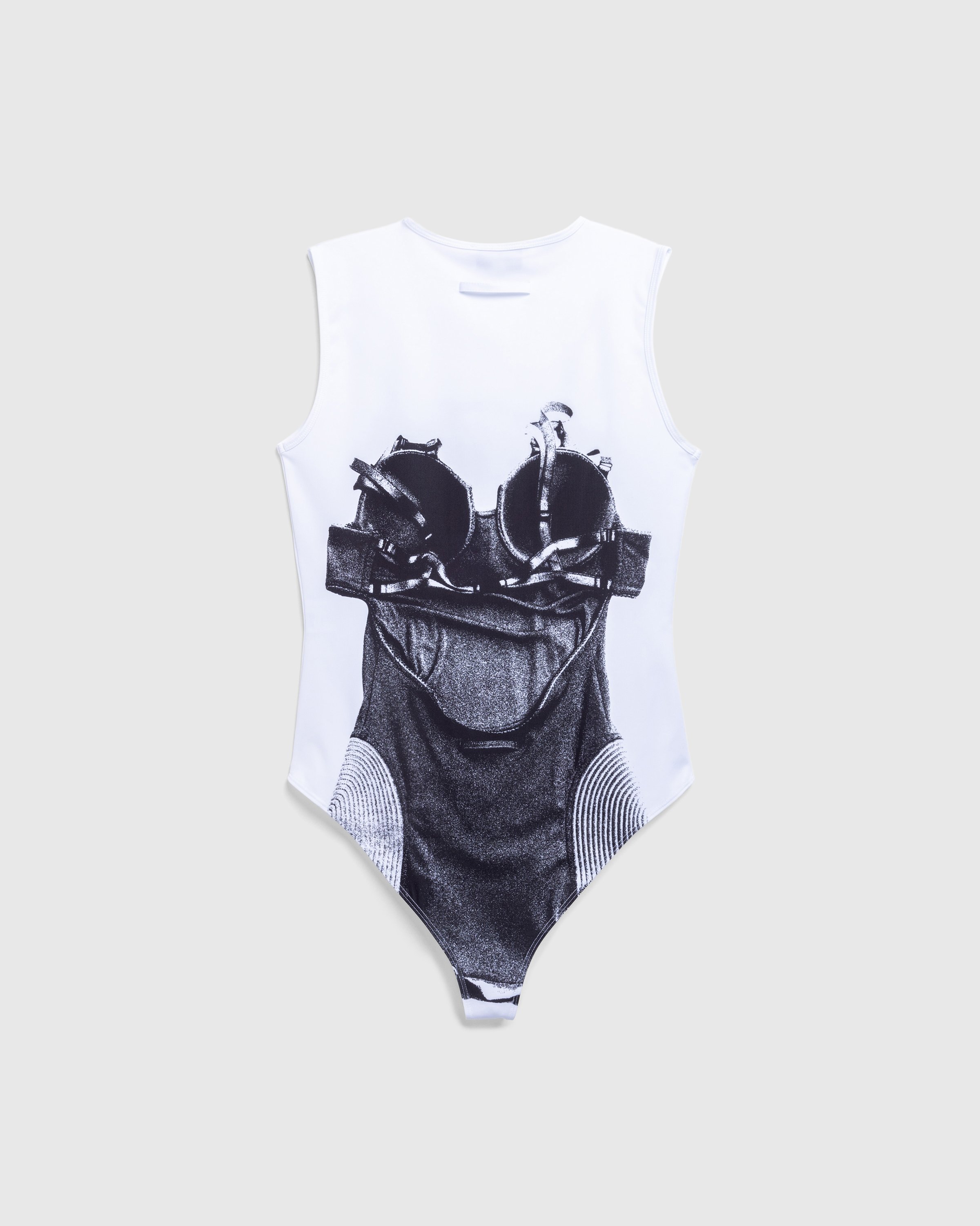 Jean Paul Gaultier - Jersey Body Printed Madonna Corset Trompe L'Œil White/Black - Clothing - White - Image 2