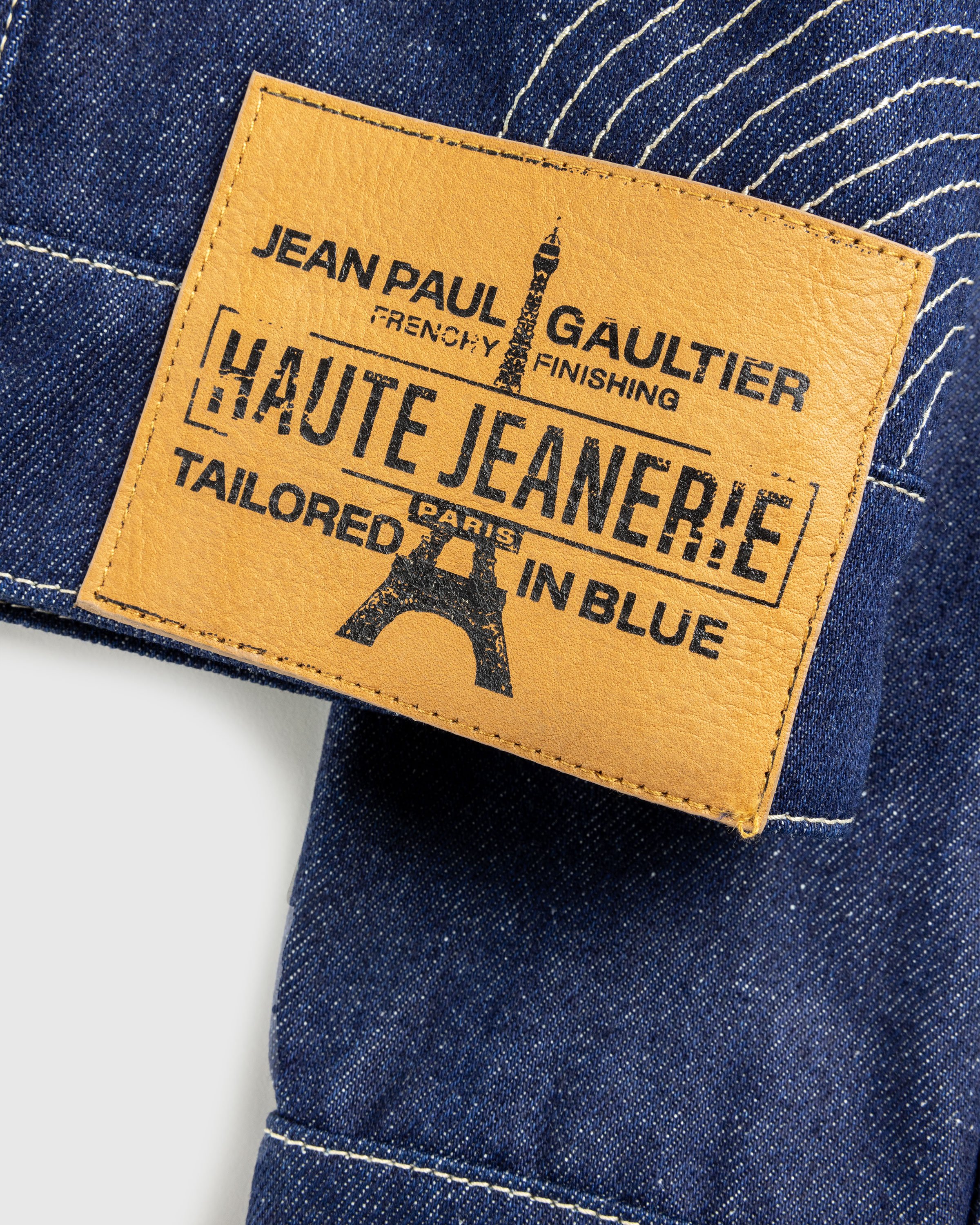 Jean Paul Gaultier - Denim Jacket With Contrasted Topstitching Madonna Inspired Indigo/Tabac - Clothing - Multi - Image 4