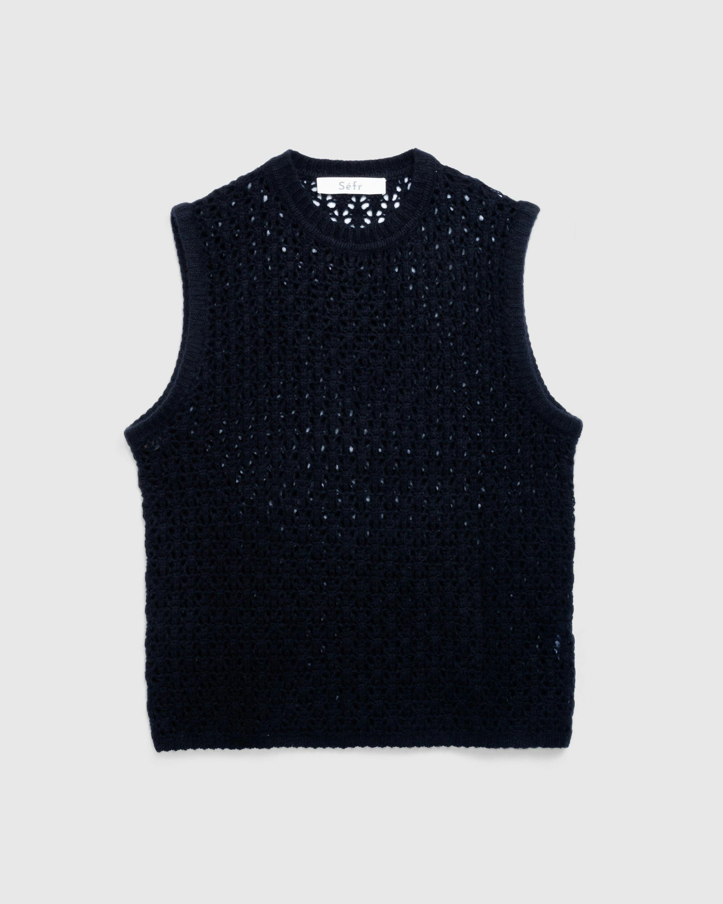 Séfr - RIVER VEST BLACK CASHMERE - Clothing - Black - Image 1