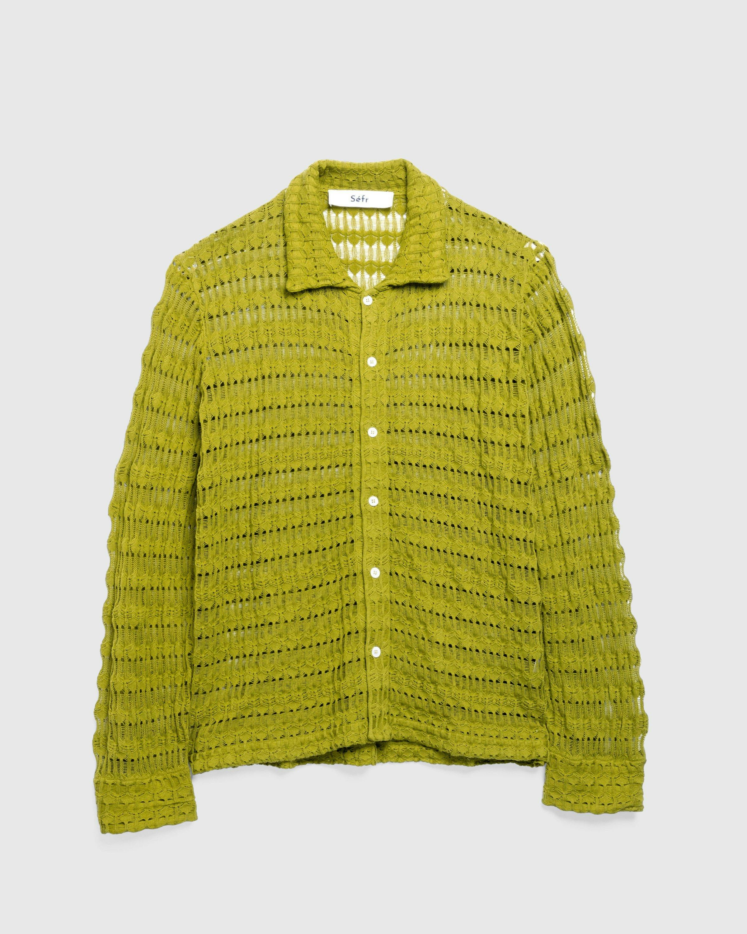 Séfr - YASU SHIRT FOREST KNIT - Clothing - Green - Image 1