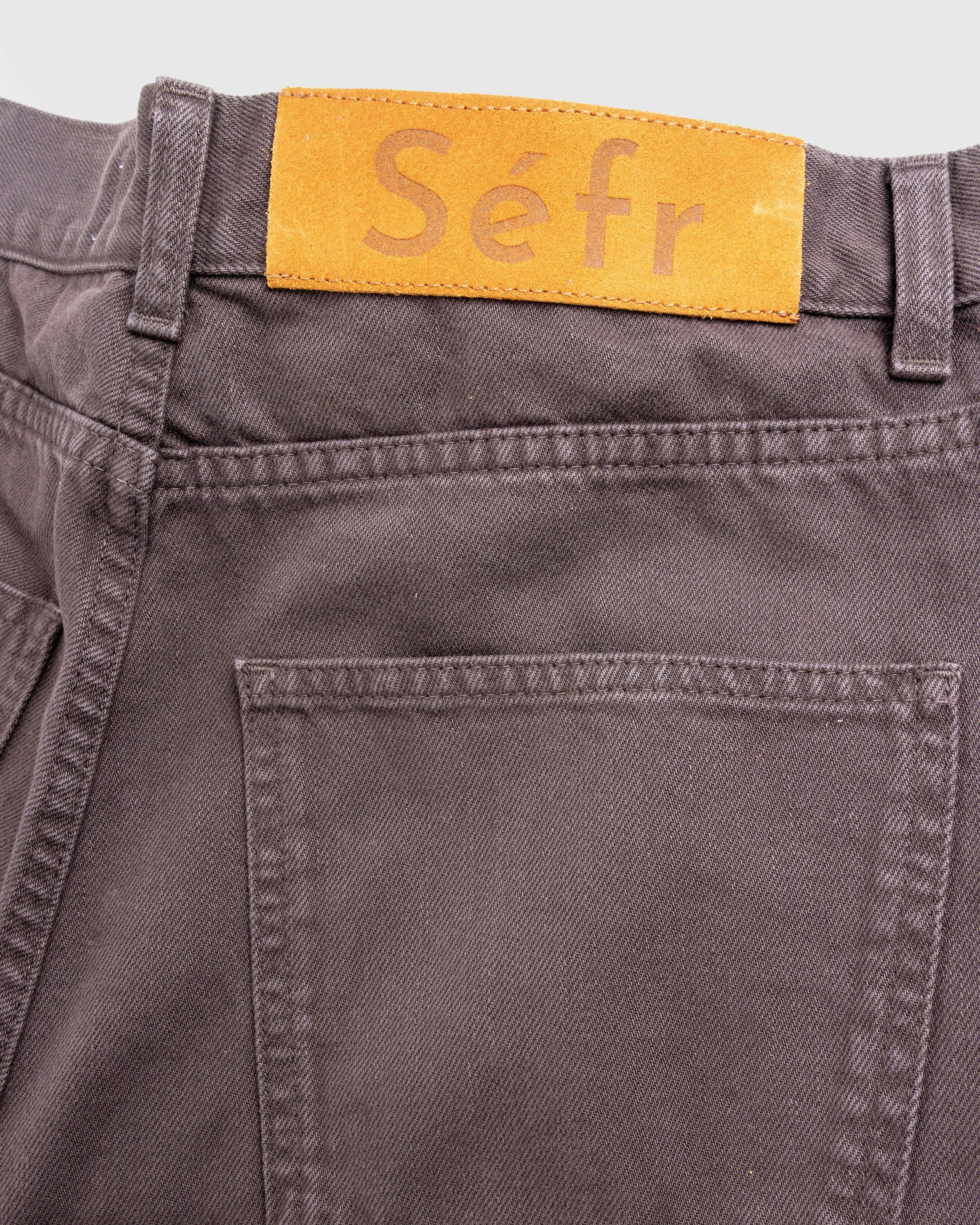 Séfr - WIDE CUT JEANS WASHED BROWN - Clothing - Black - Image 7