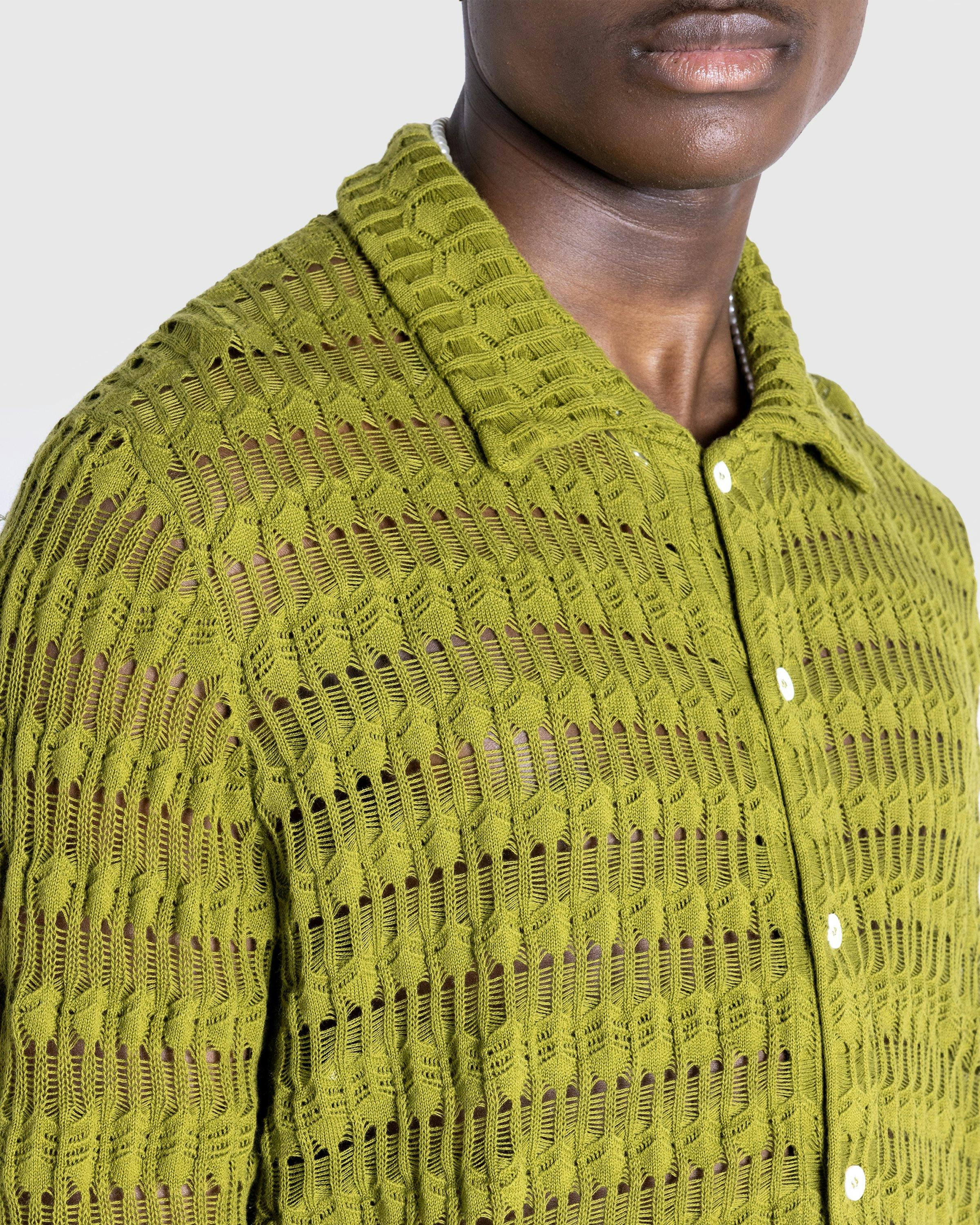 Séfr - YASU SHIRT FOREST KNIT - Clothing - Green - Image 5