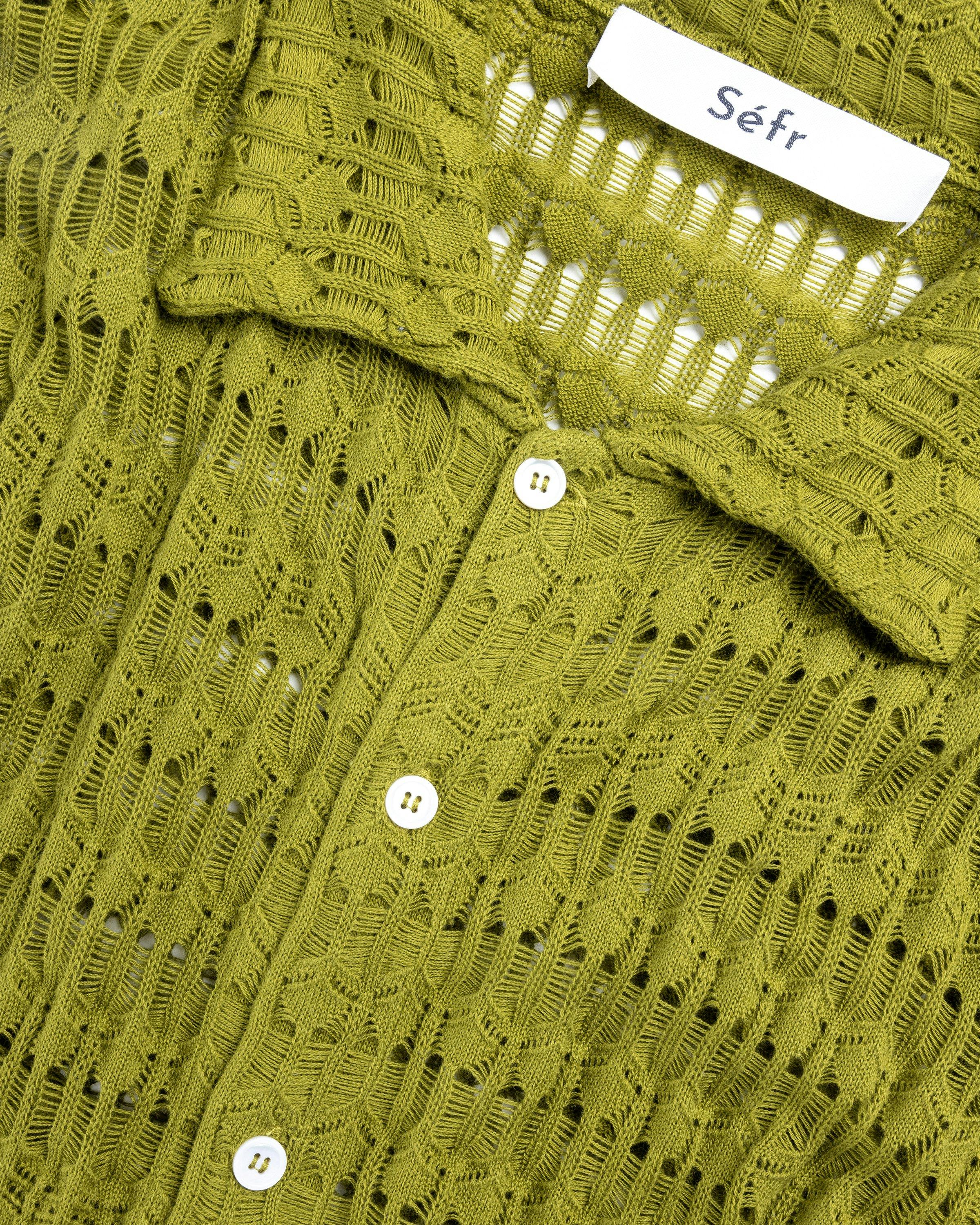 Séfr - YASU SHIRT FOREST KNIT - Clothing - Green - Image 6