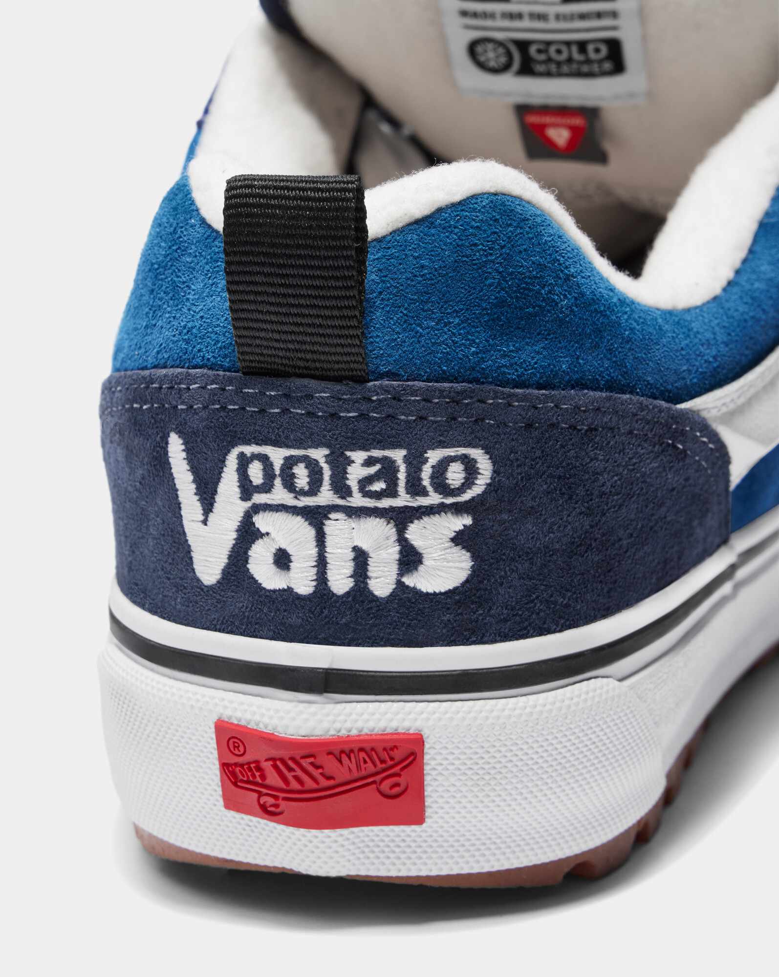 Imran Potato's Vans Knu Skool sneaker collab in blue and black