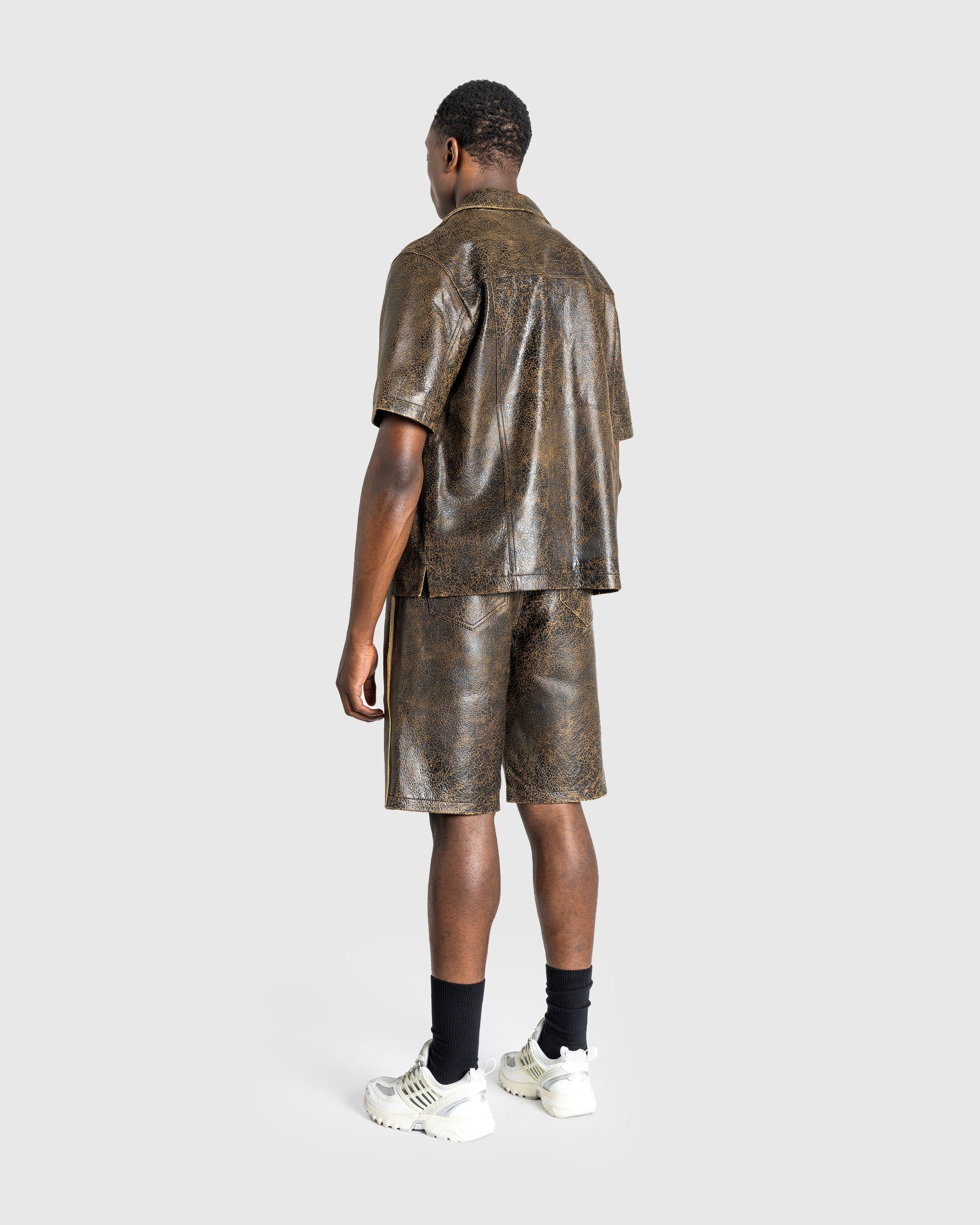 Guess USA - Gusa Leather Camp Shirt Amos Brown Multi - Clothing - Brown - Image 4