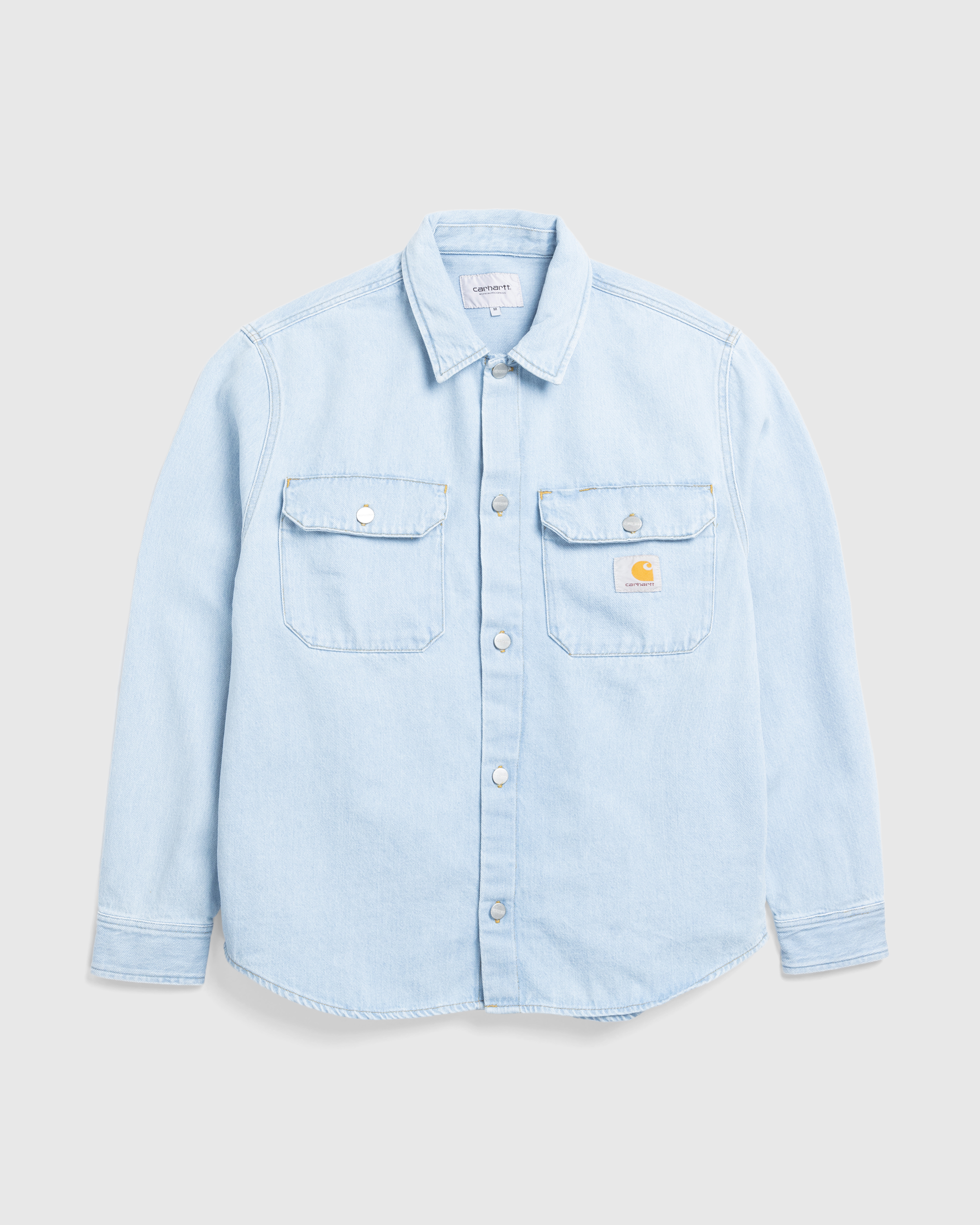 Carhartt WIP – Harvey Shirt Jacket Blue/Stone Bleached | Highsnobiety Shop