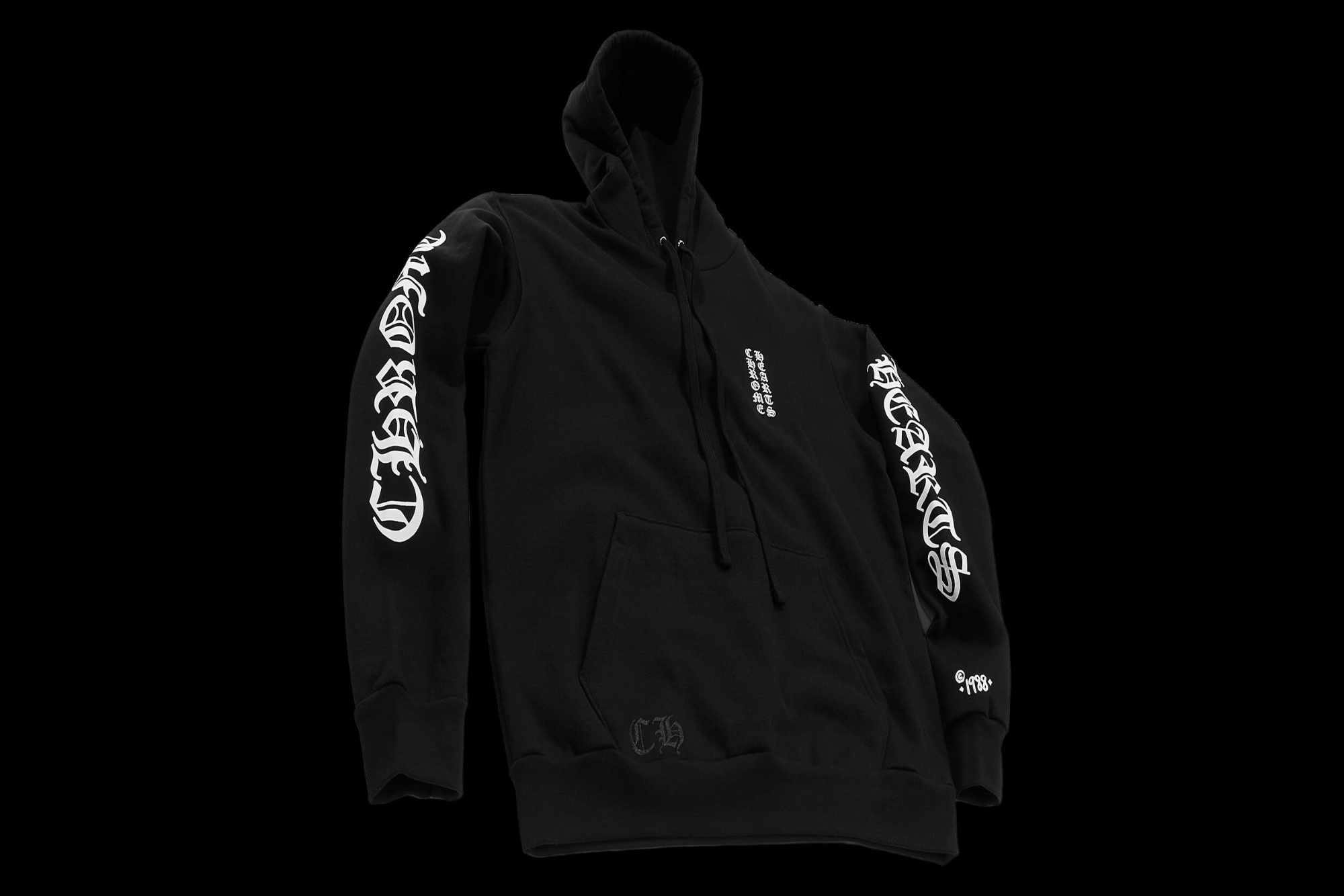 Chrome Hearts' black 1988 hoodie released online in April 2024