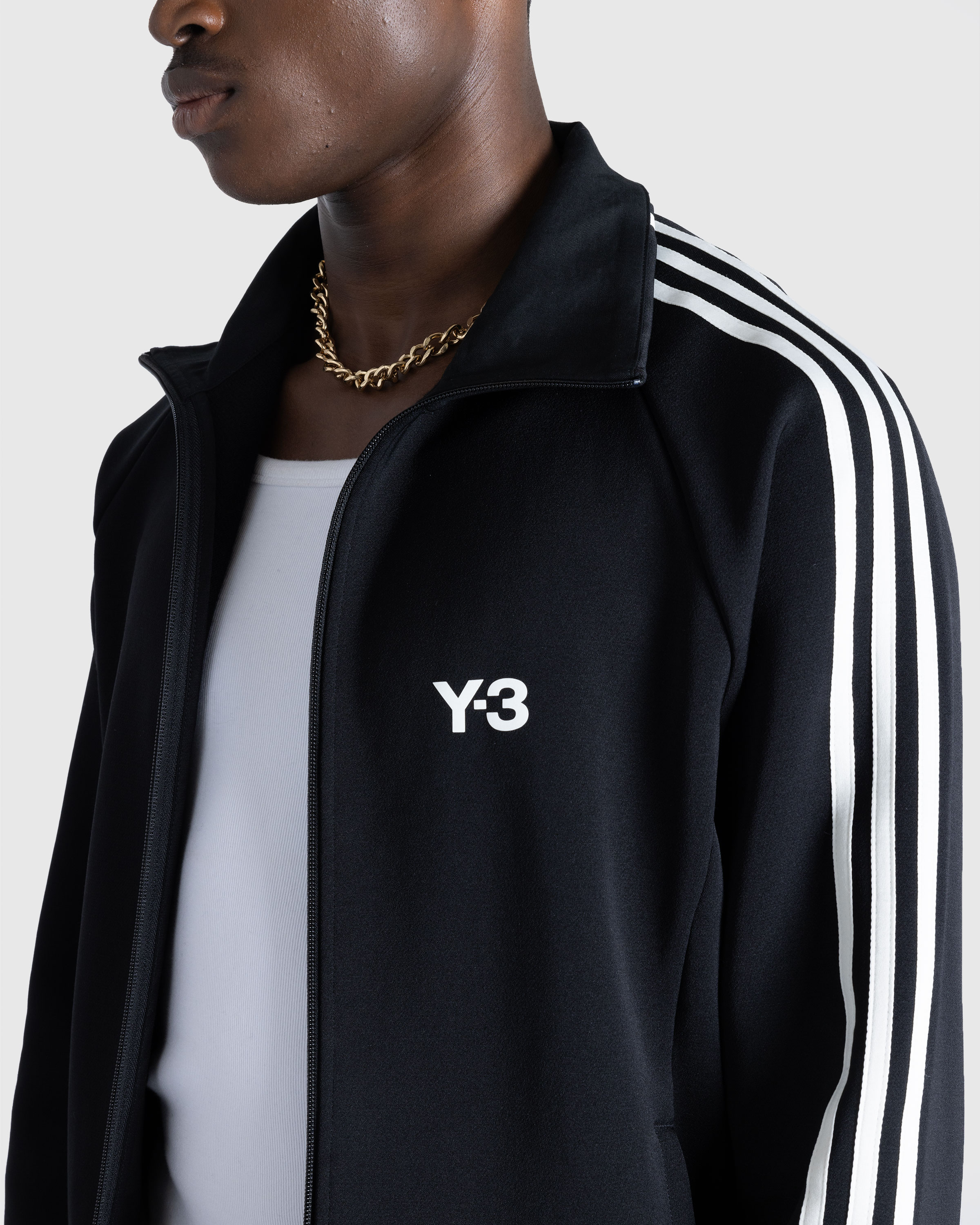 Y-3 – 3 Stripes Track Top Black/White - Outerwear - Black - Image 5