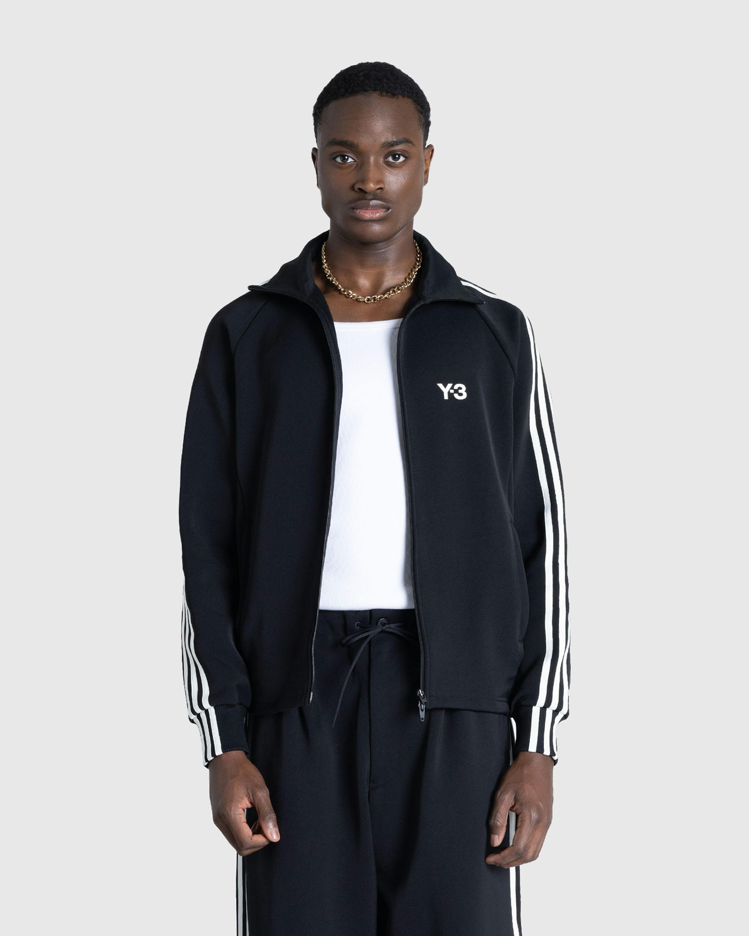 Y-3 – 3 Stripes Track Top Black/White - Outerwear - Black - Image 2