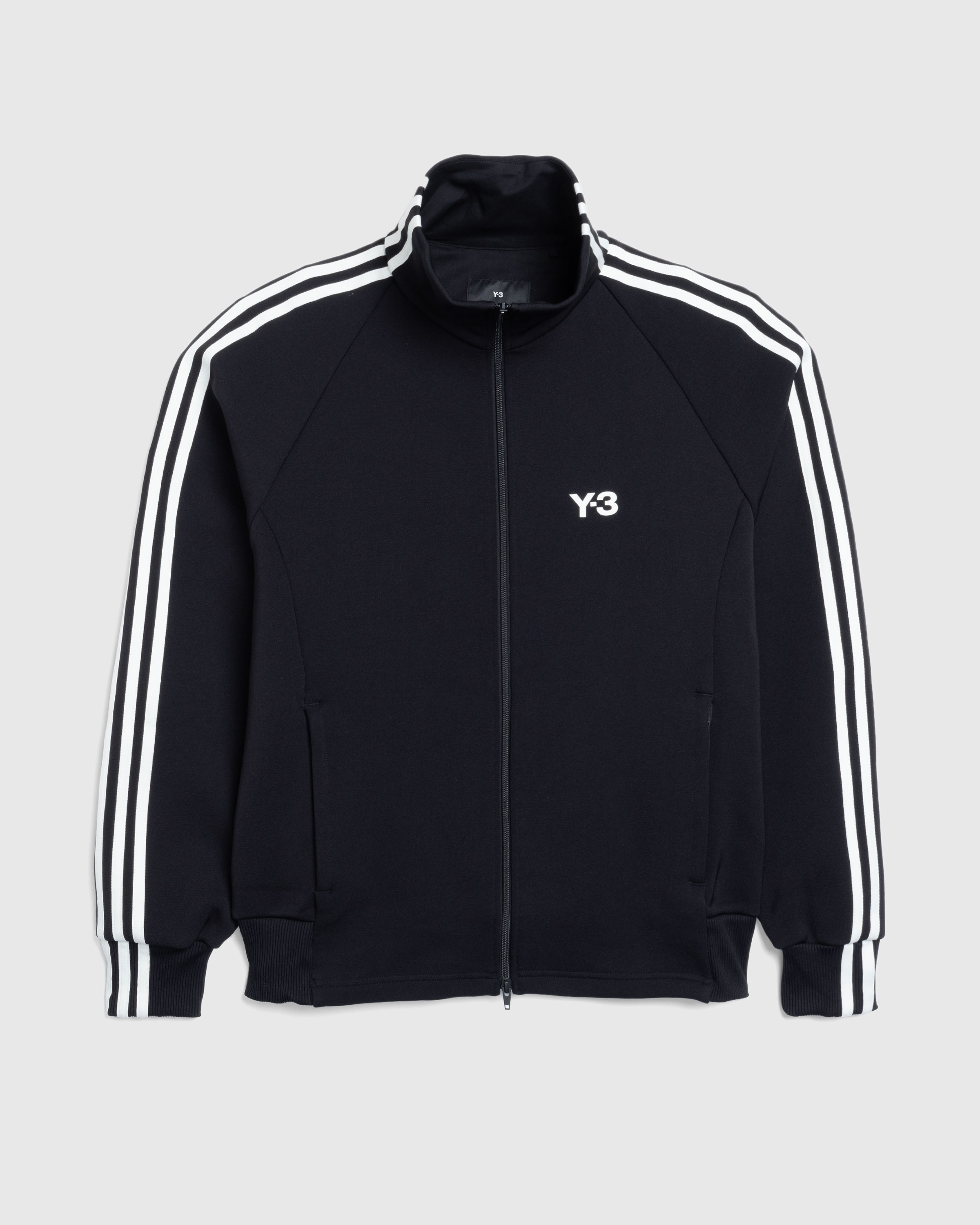 Y-3 – 3 Stripes Track Top Black/White - Outerwear - Black - Image 1