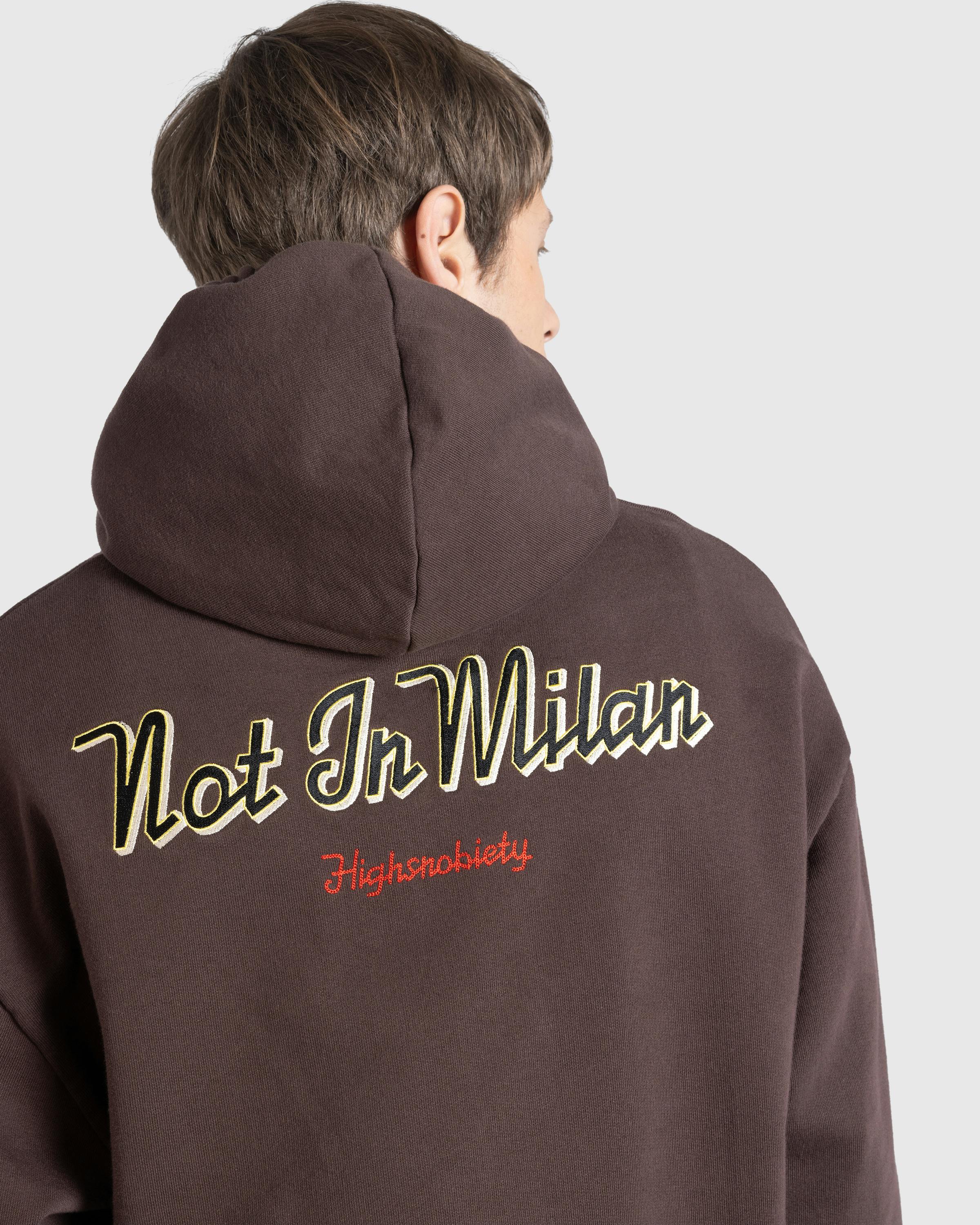 Highsnobiety – Not in Milan Hoodie Brown - Hoodies - Brown - Image 6