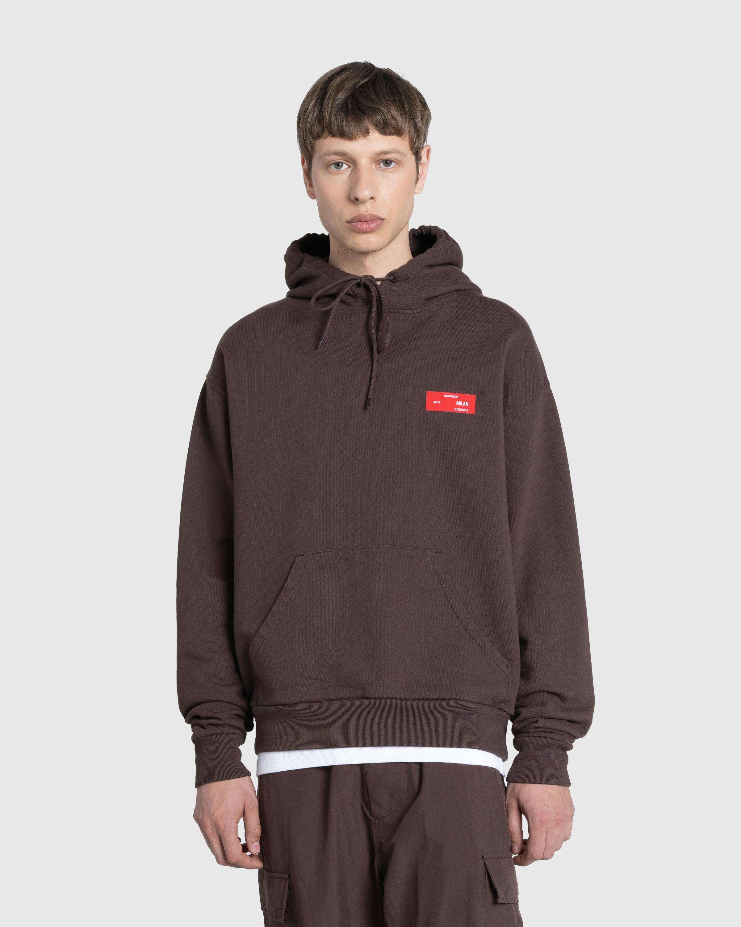 Highsnobiety – Not in Milan Hoodie Brown - Hoodies - Brown - Image 2